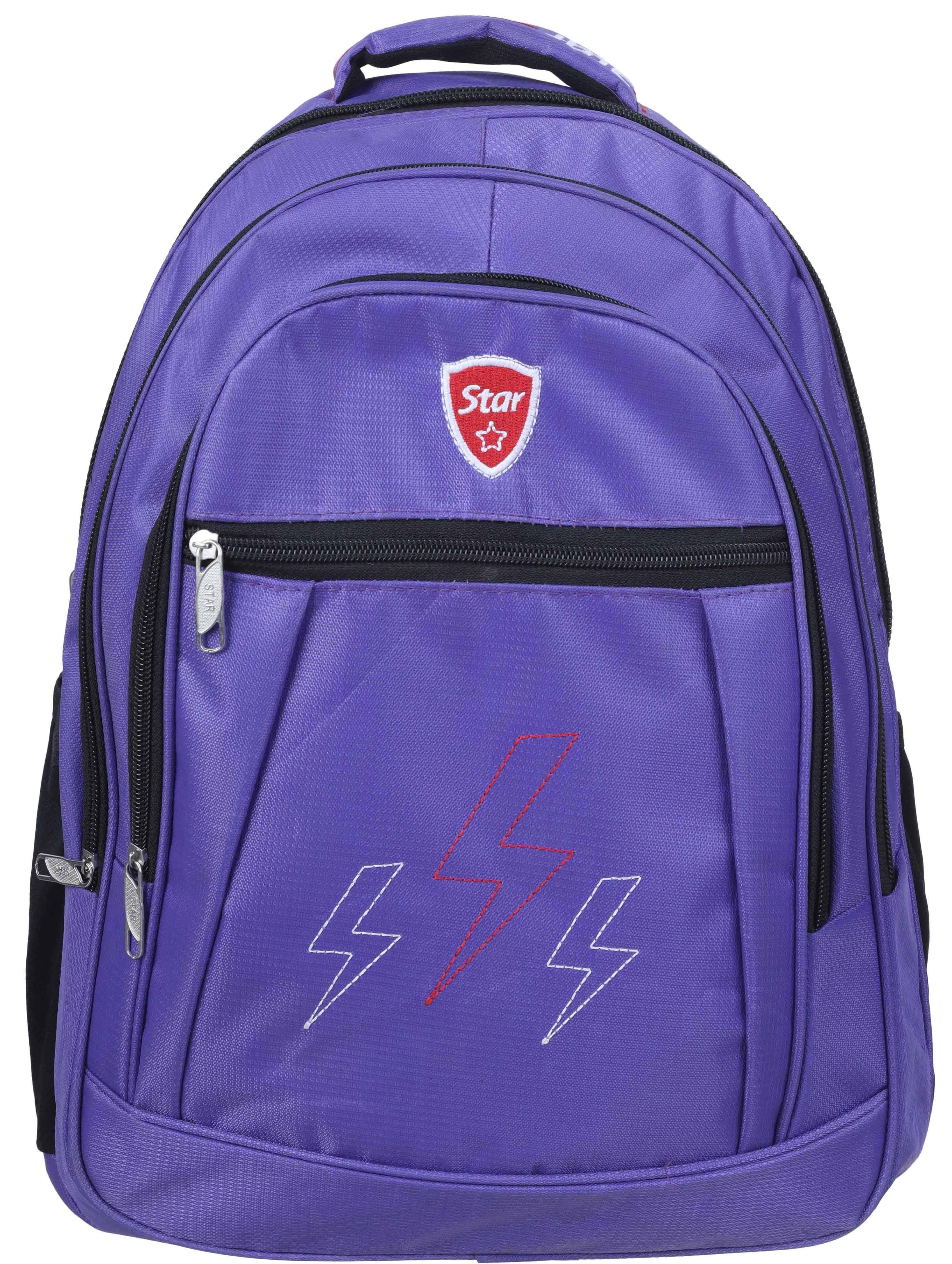 Star Fabric Laptop Bag, 4 Zippers, 16 Inch - Mauve