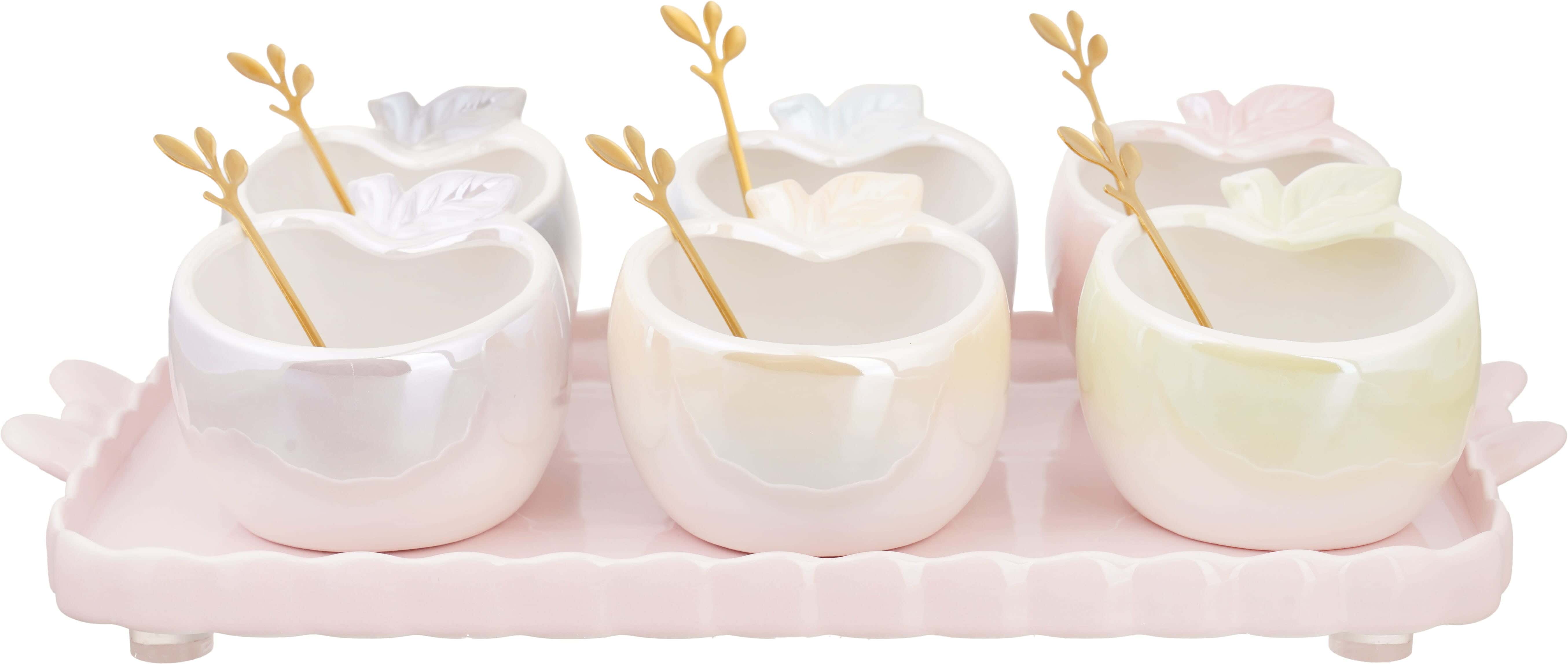 Kazan Porcelain Ice Cream Bowl Set, 7 Pieces - Multicolor