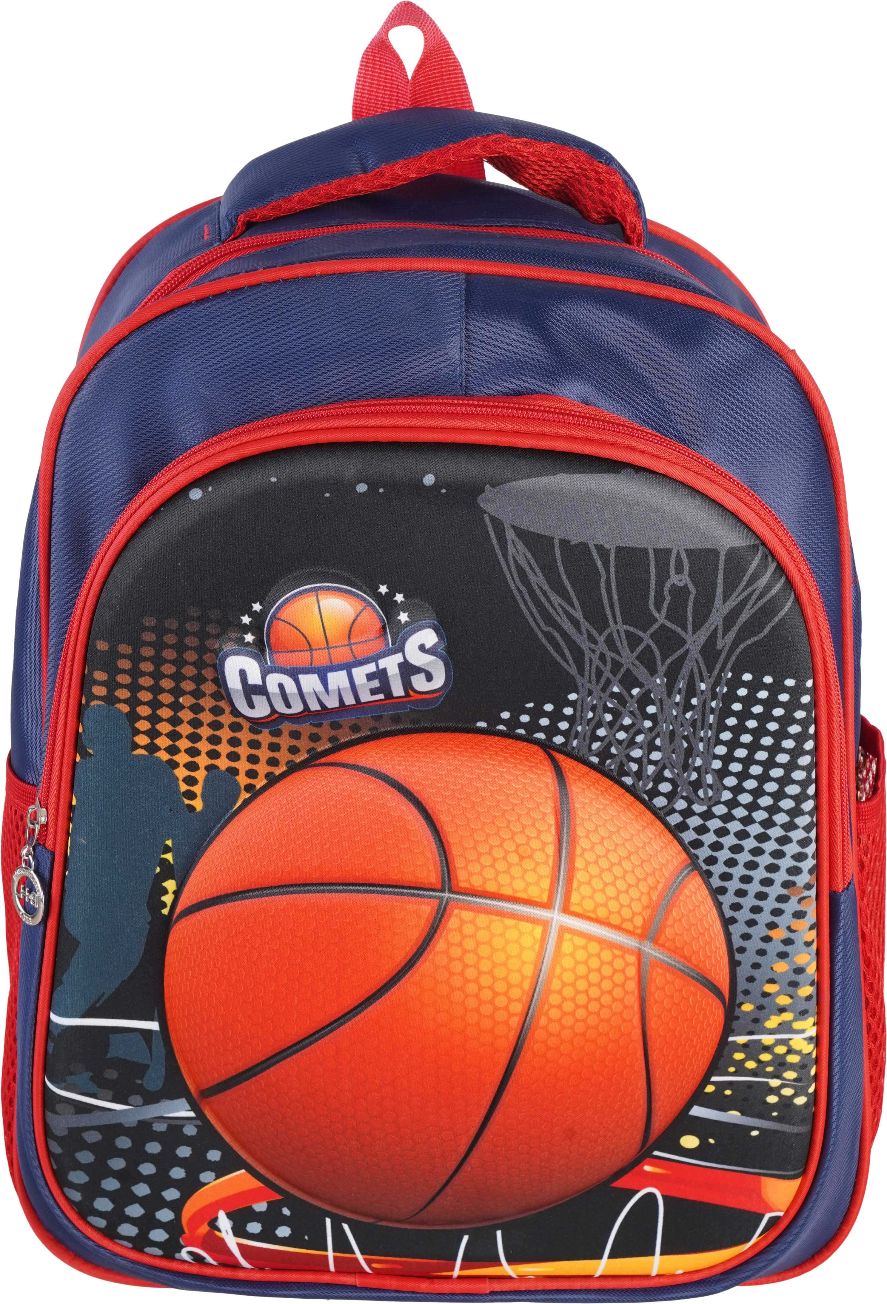 Waterproof School Backpack for Boys, 2 Zippers, 14 Inch - Multicolor