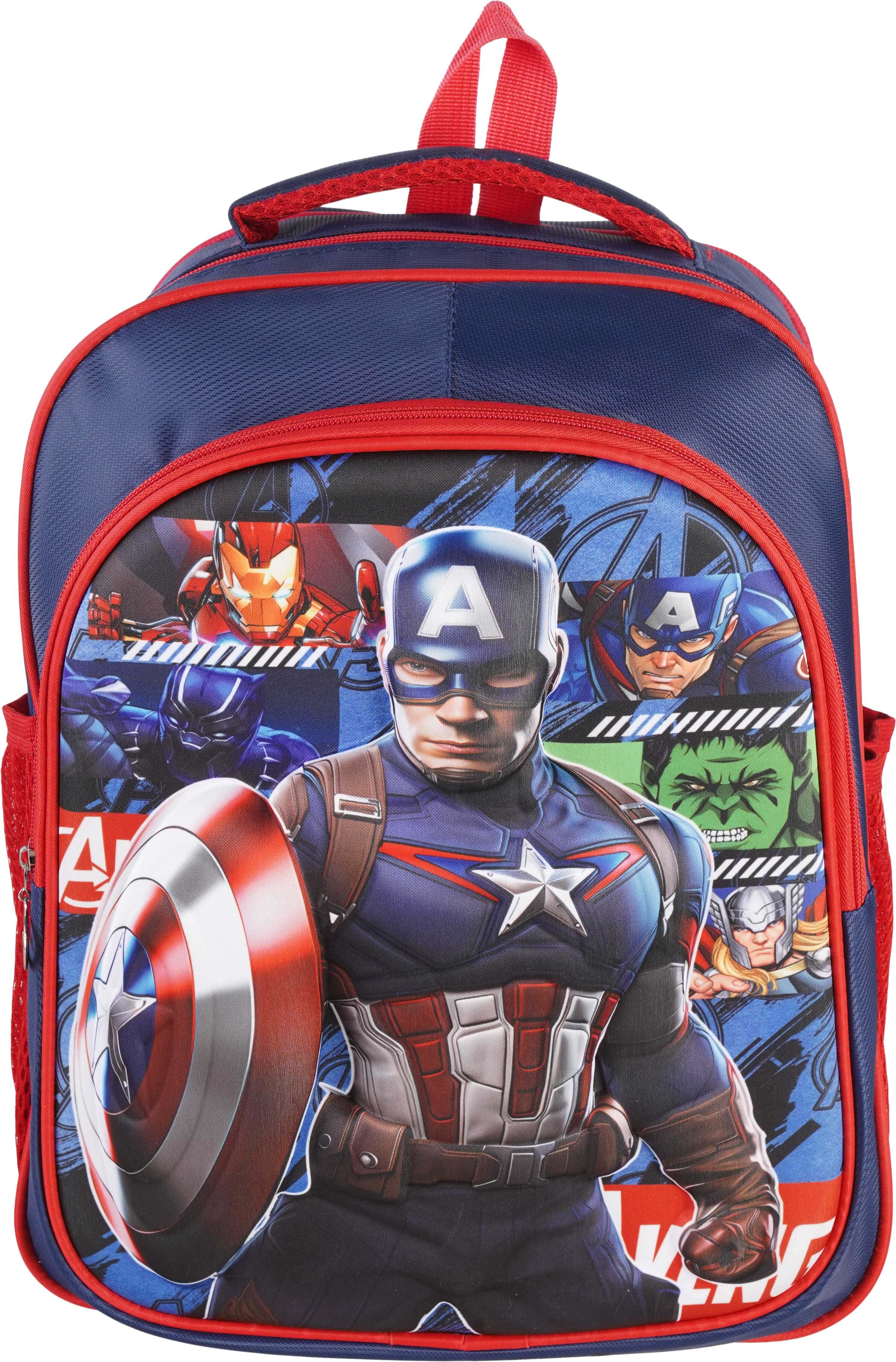 Waterproof School Backpack for Boys, 2 Zippers, 14 Inch - Blue
