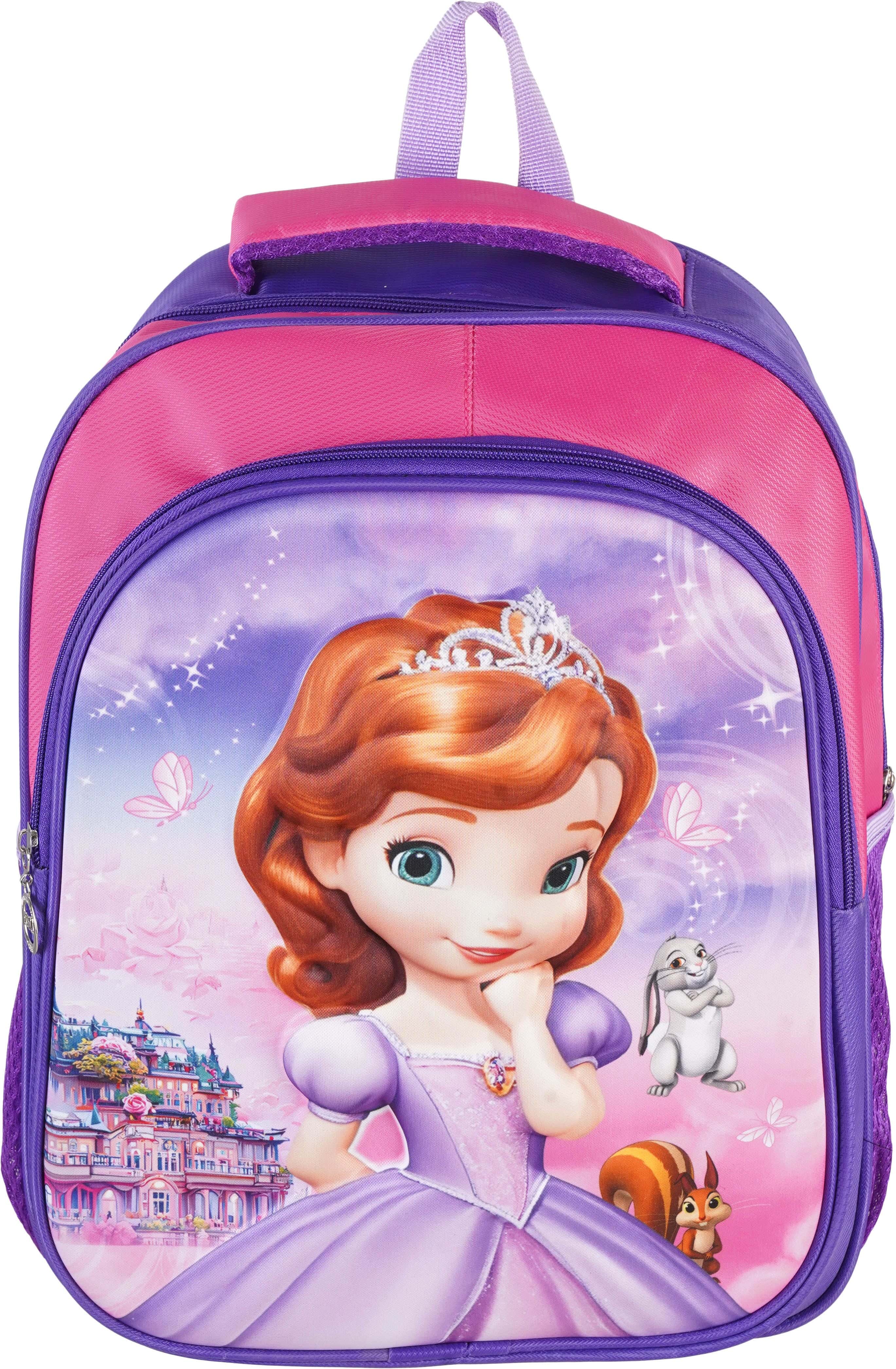 Waterproof School Backpack for Girls, 2 Zippers, 14 Inch - Multicolor
