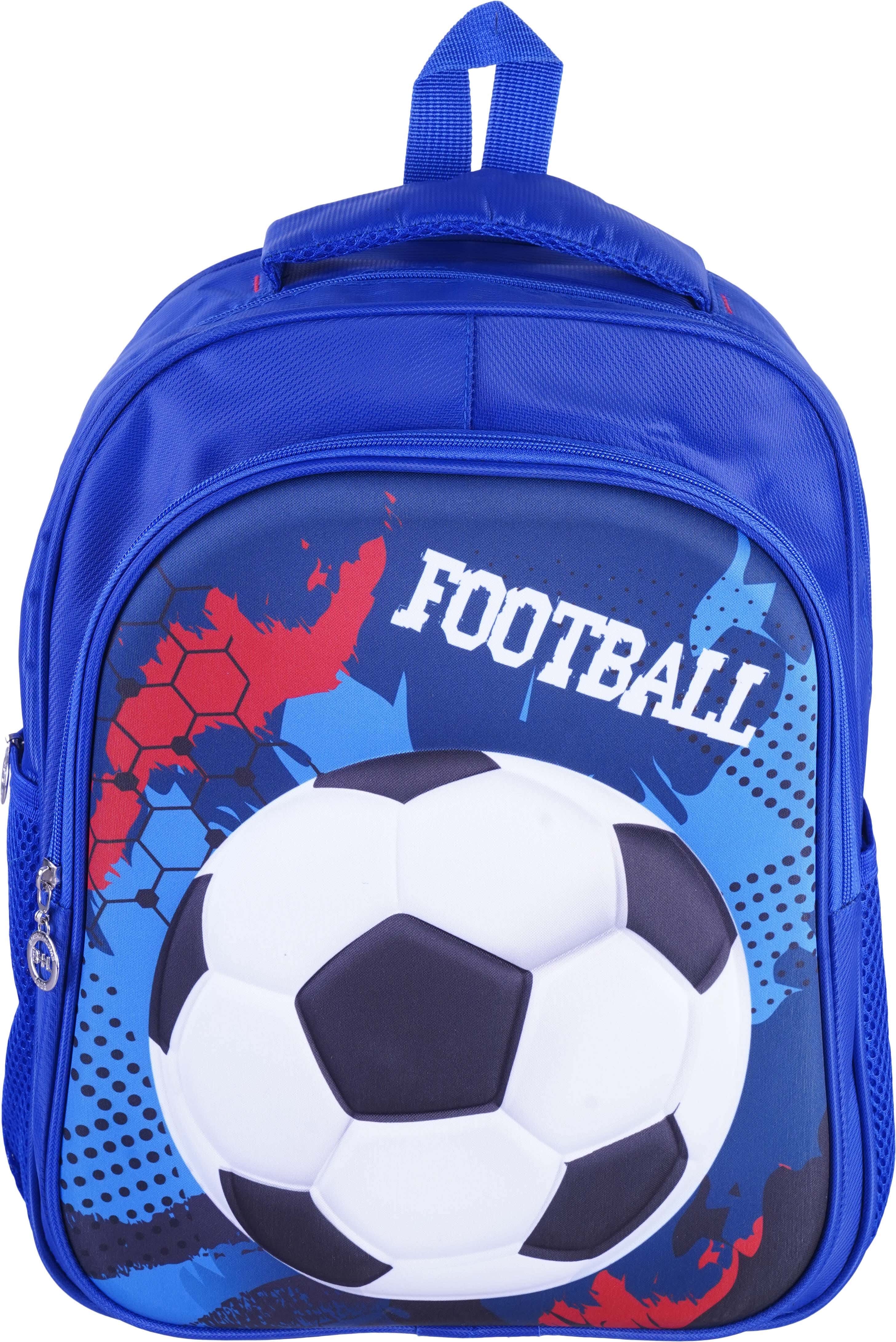 Waterproof School Backpack for Boys, 2 Zippers, 14 Inch - Blue