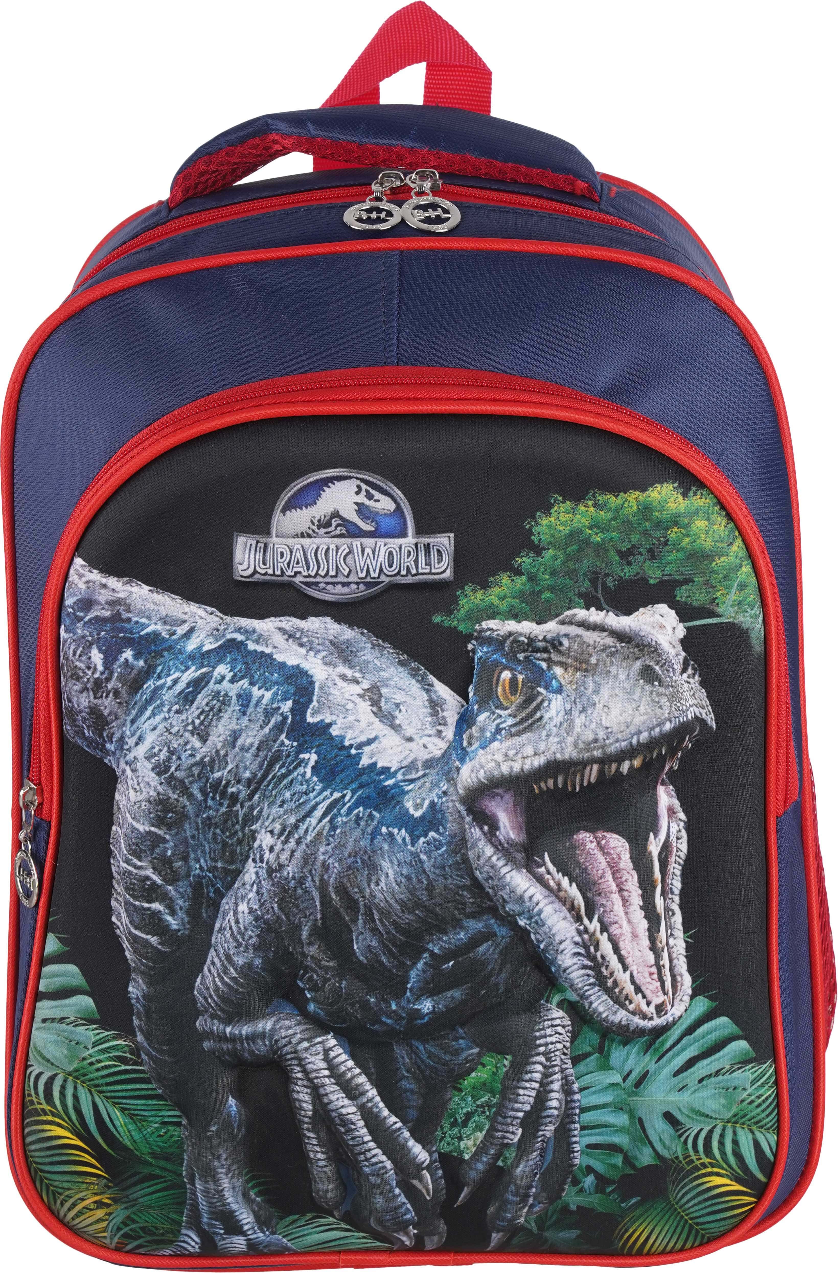 Waterproof School Backpack for Boys, 2 Zippers, 14 Inch - Multicolor