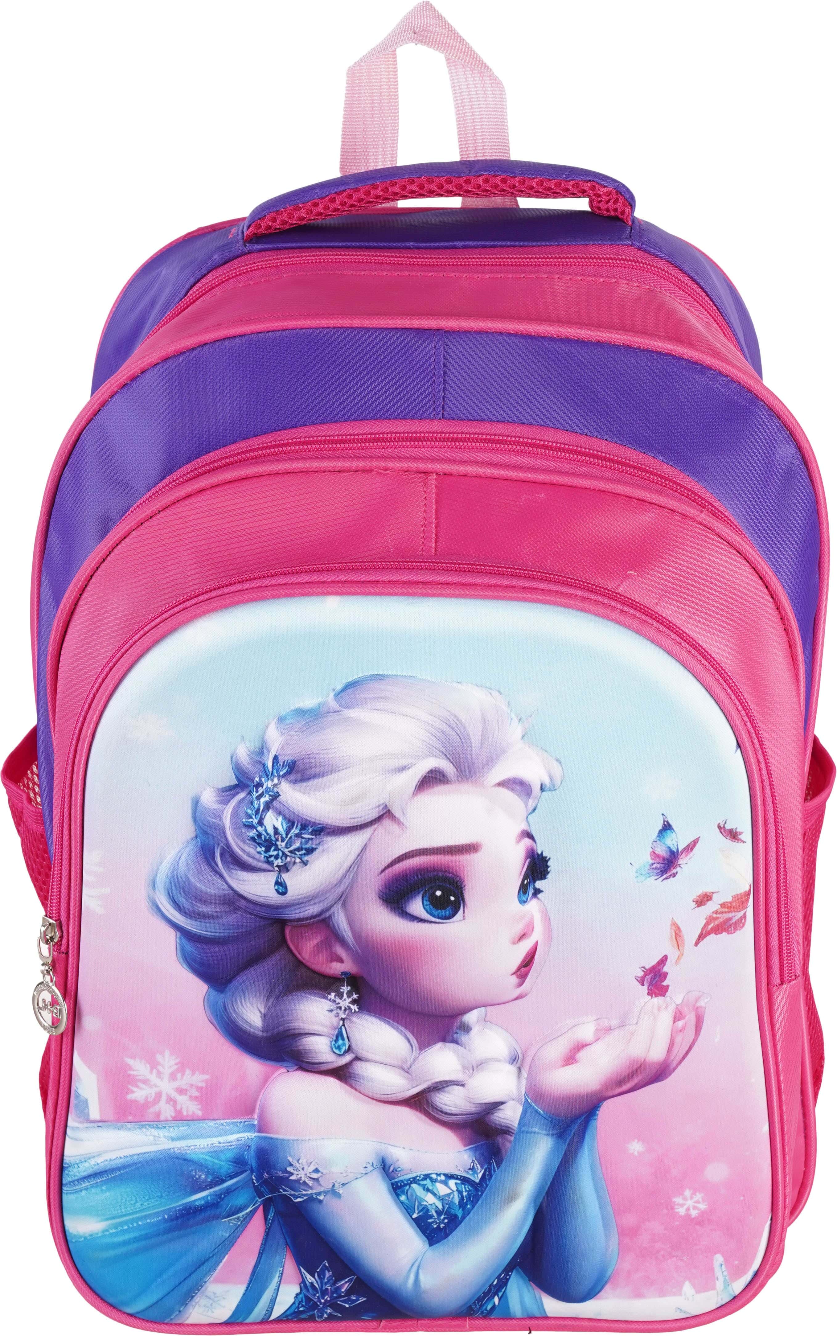 Waterproof School Backpack for Girls, 3 Zippers, 15.7 Inch - Multicolor