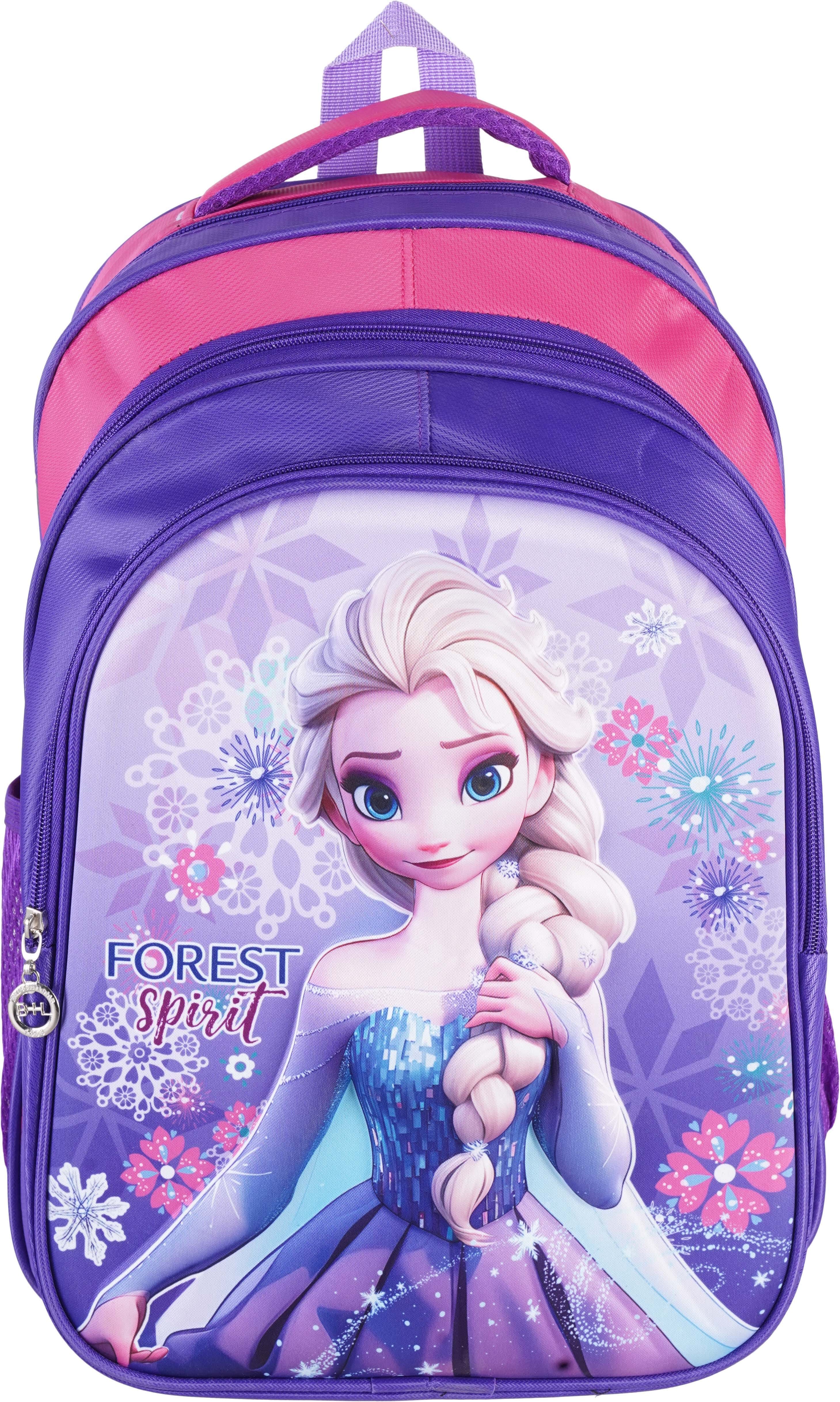 Waterproof School Backpack for Girls, 3 Zippers, 15.7 Inch - Multicolor