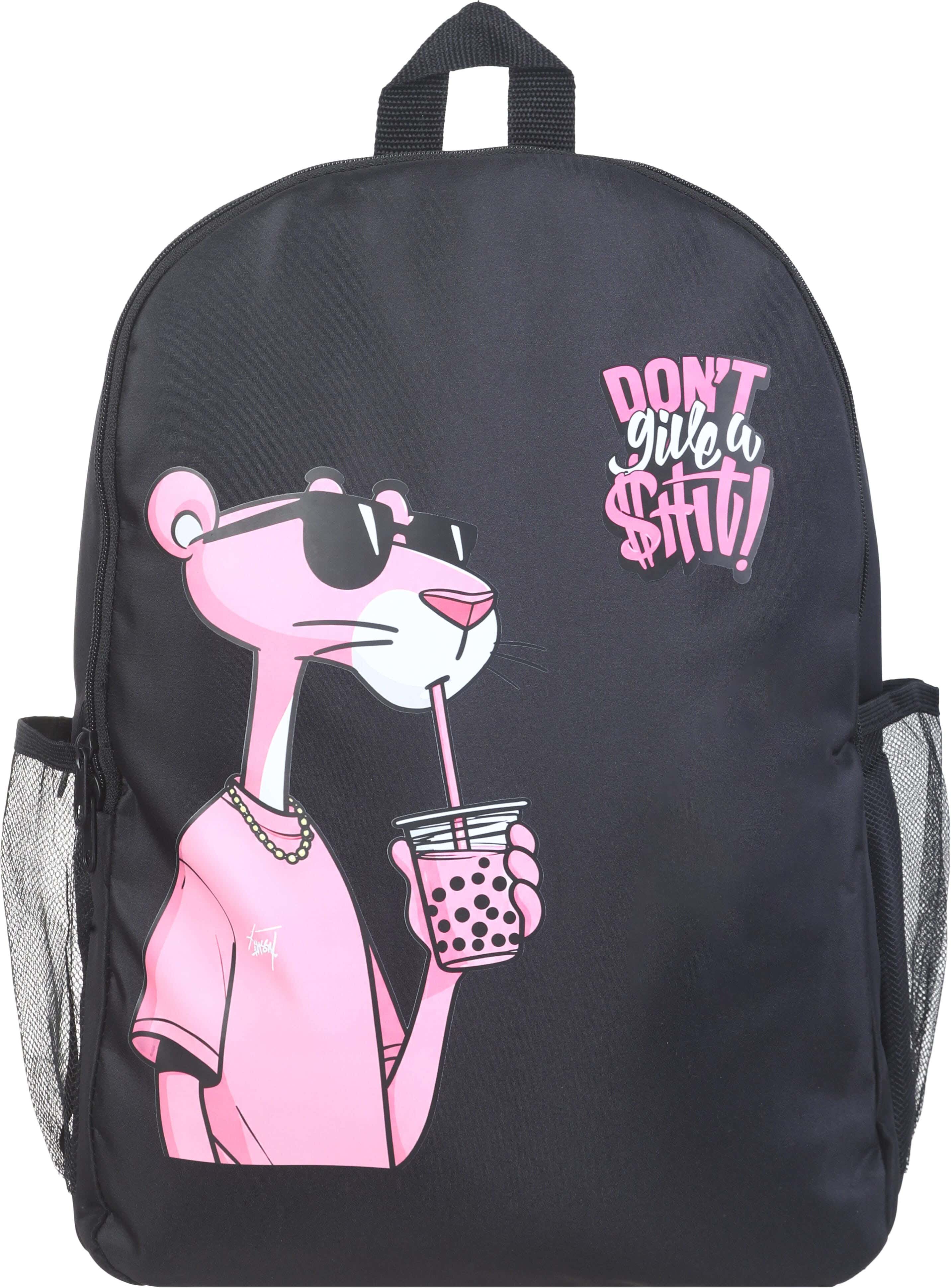 Waterproof school backpack for Girls, 2 zippers, 41×33 cm - Black Pink
