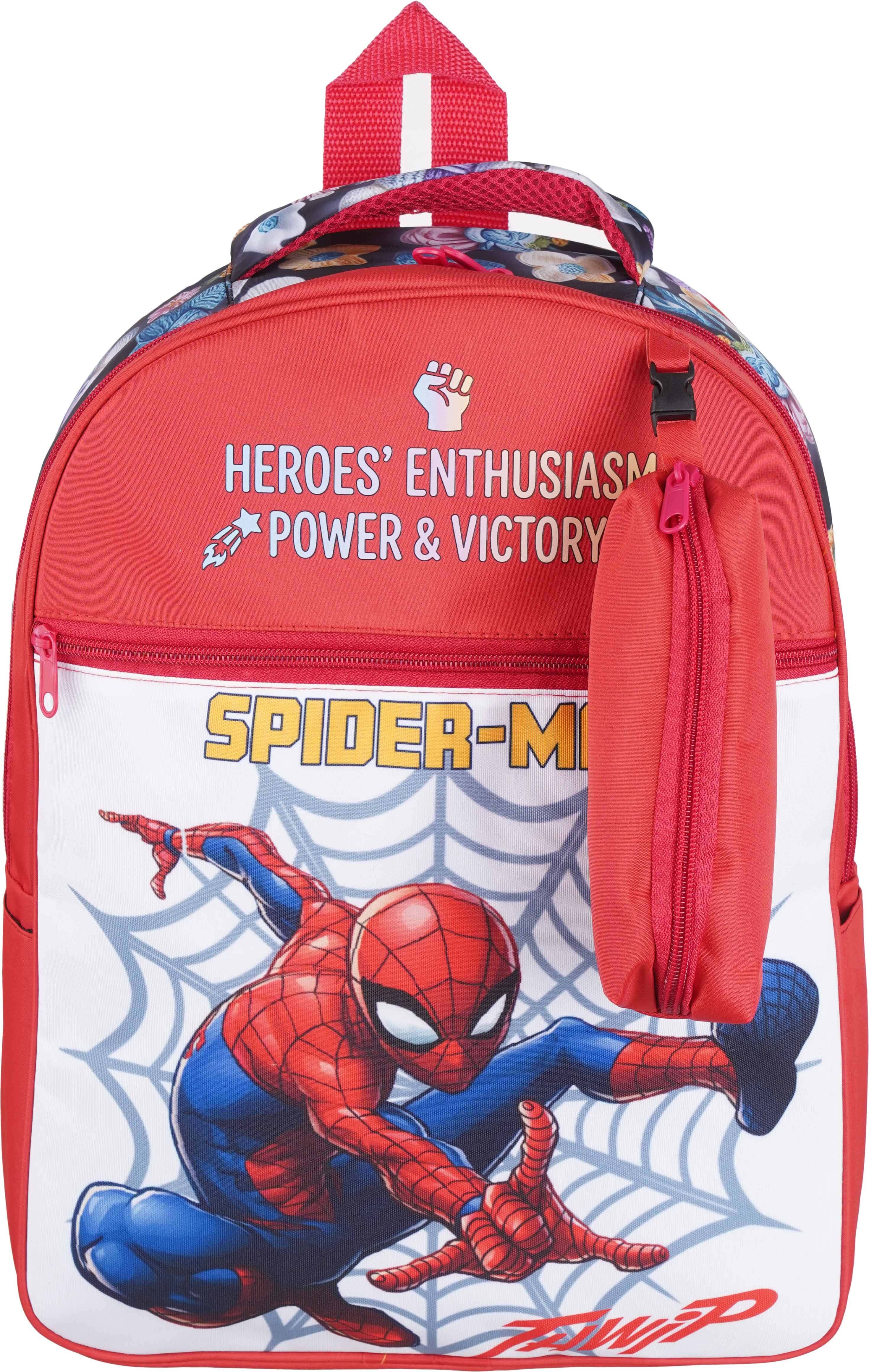 Waterproof School Bag For Boys, 30×40 cm, 2 Zippers, with Pencil Case - Multicolor