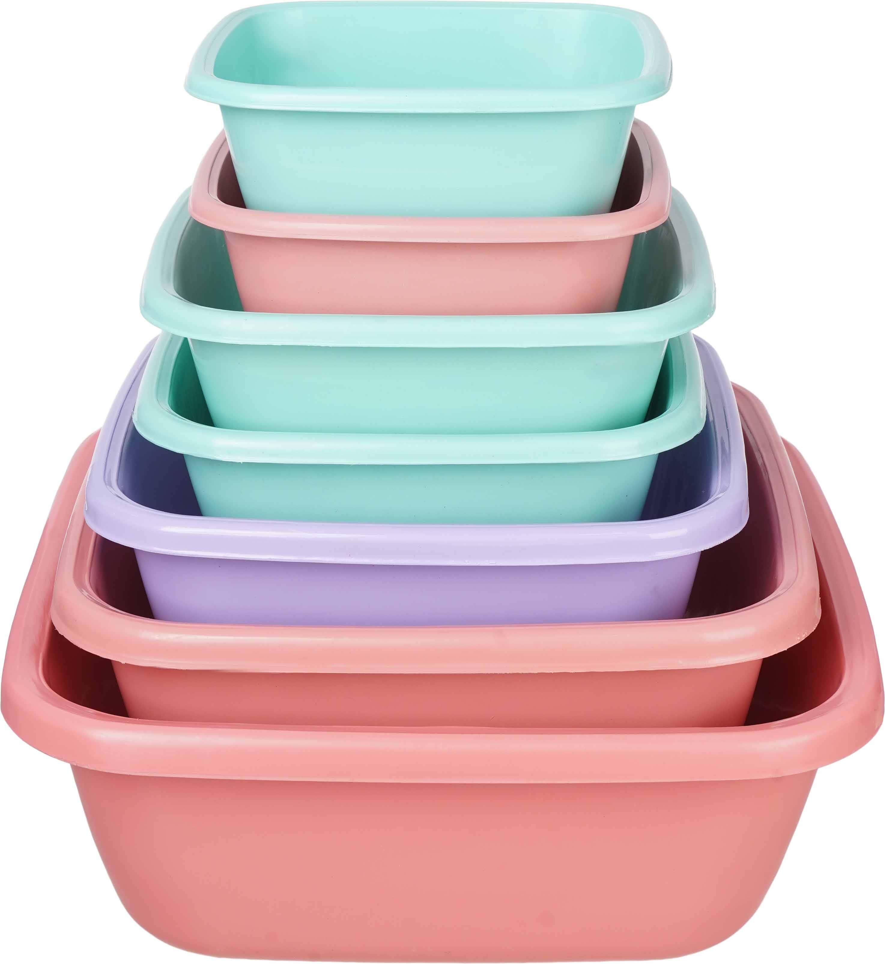 EL Hoda Plastic Washing Dish Set, 7 Pieces - Multicolor