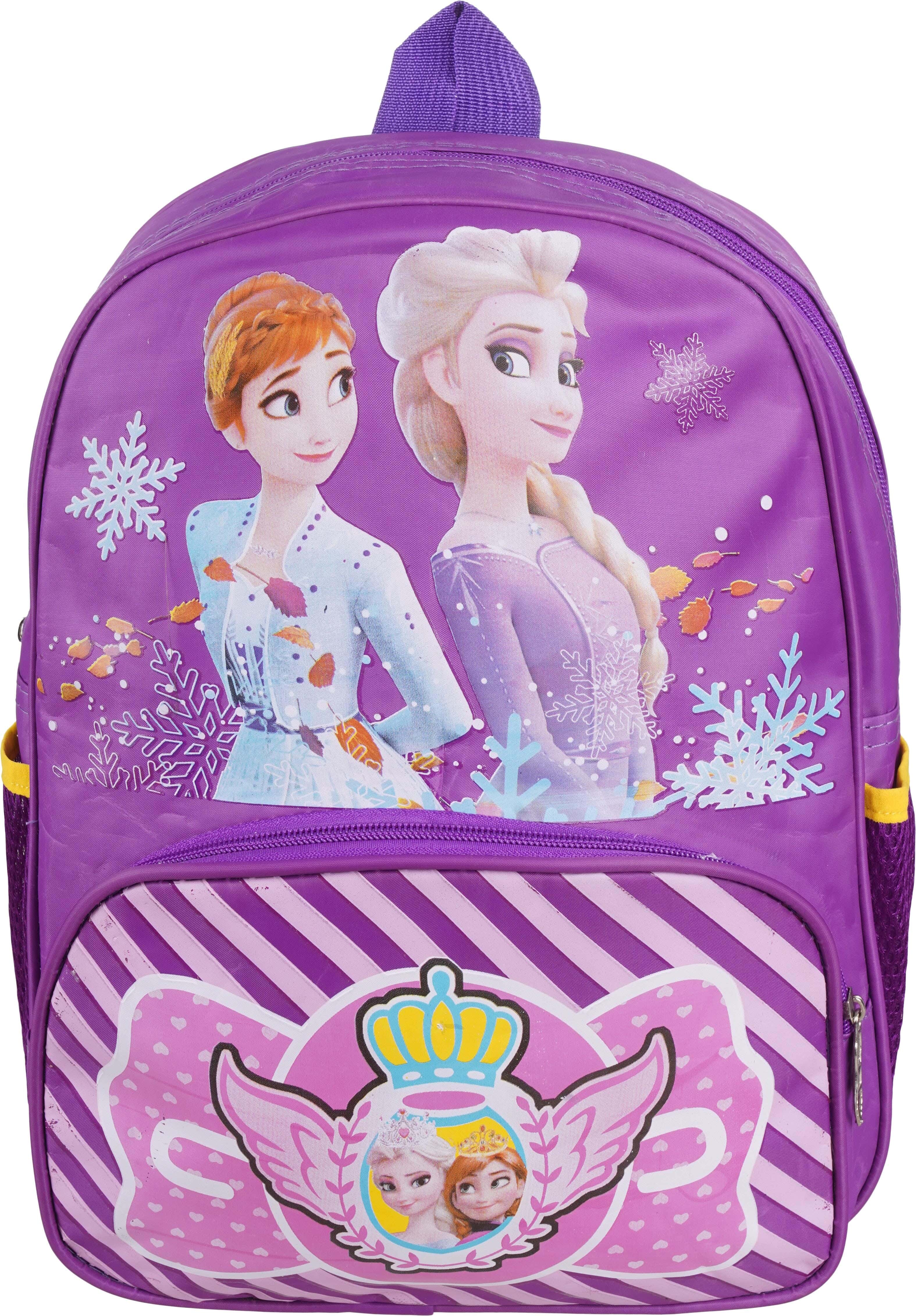 Microfiber Nursery Bag For Girls, 12 Inches, 2 Zippers - Multicolor