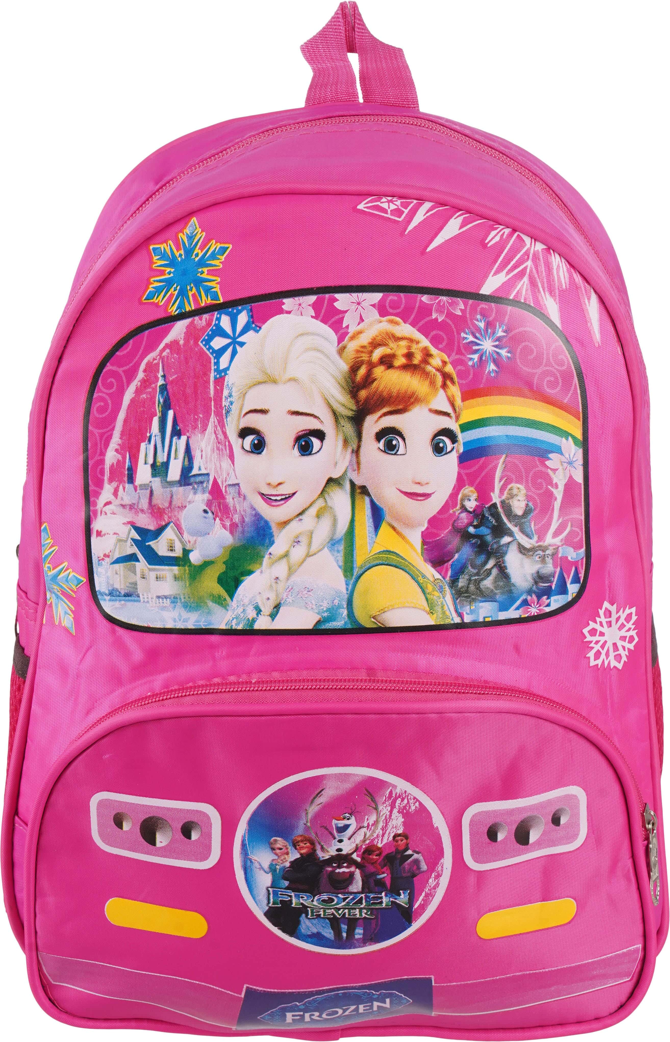 Microfiber Nursery Bag For Girls, 12 Inches, 2 Zippers - Multicolor