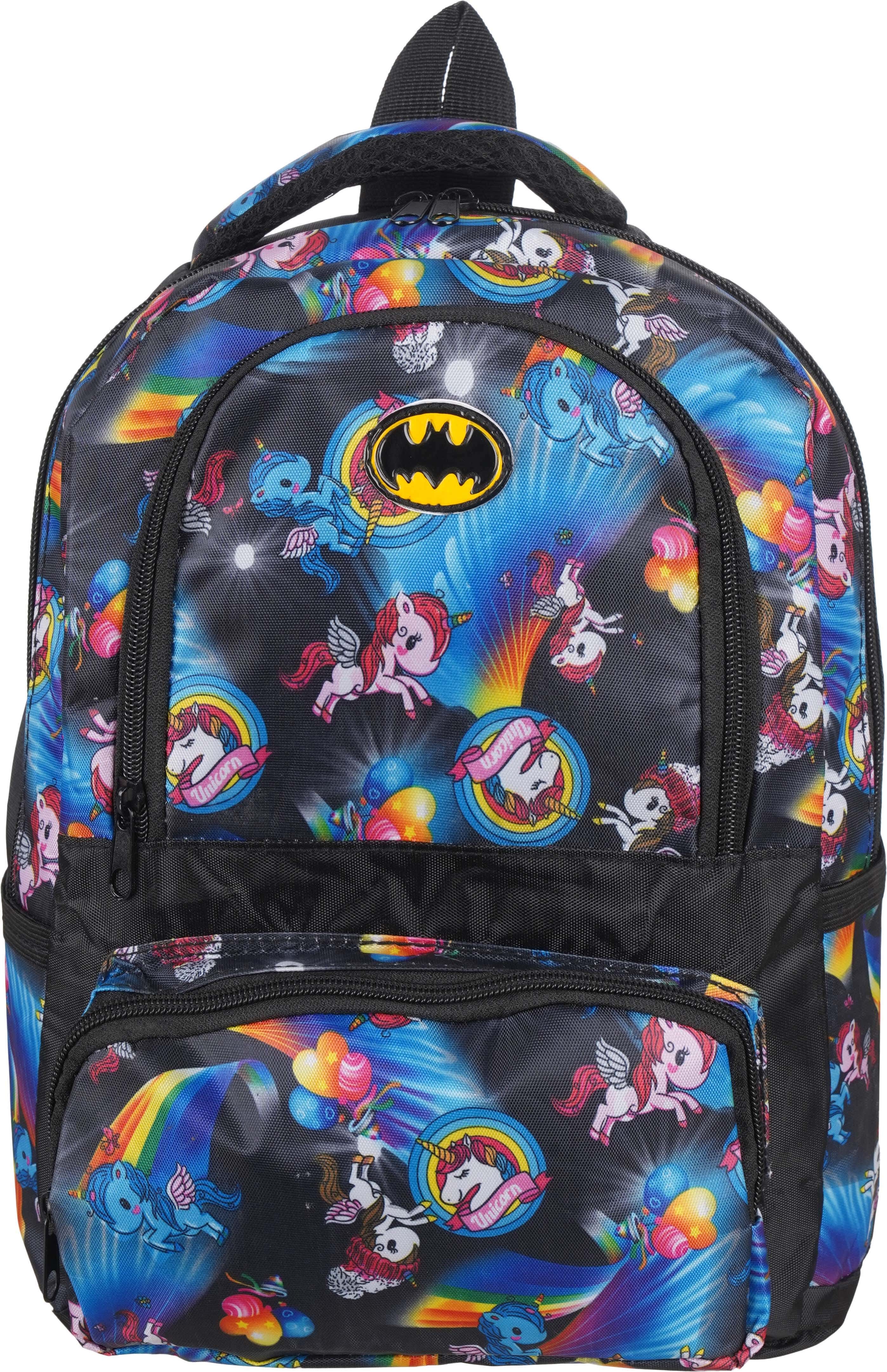 Microfiber Nursery Bag For Girls, 12 Inches, 3 Zippers - Multicolor