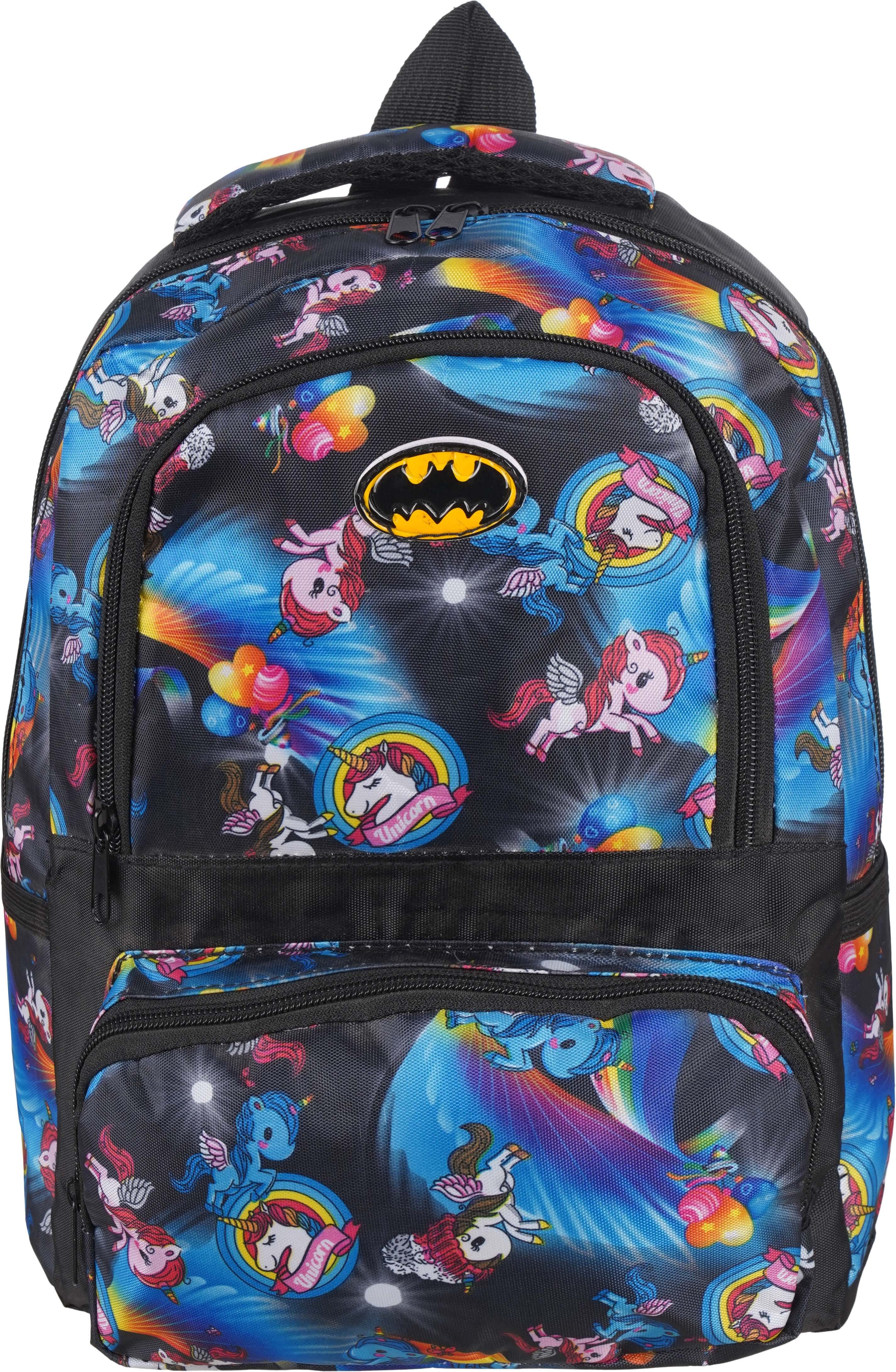Microfiber Nursery Bag For Girls, 12 Inches, 3 Zippers - Multicolor