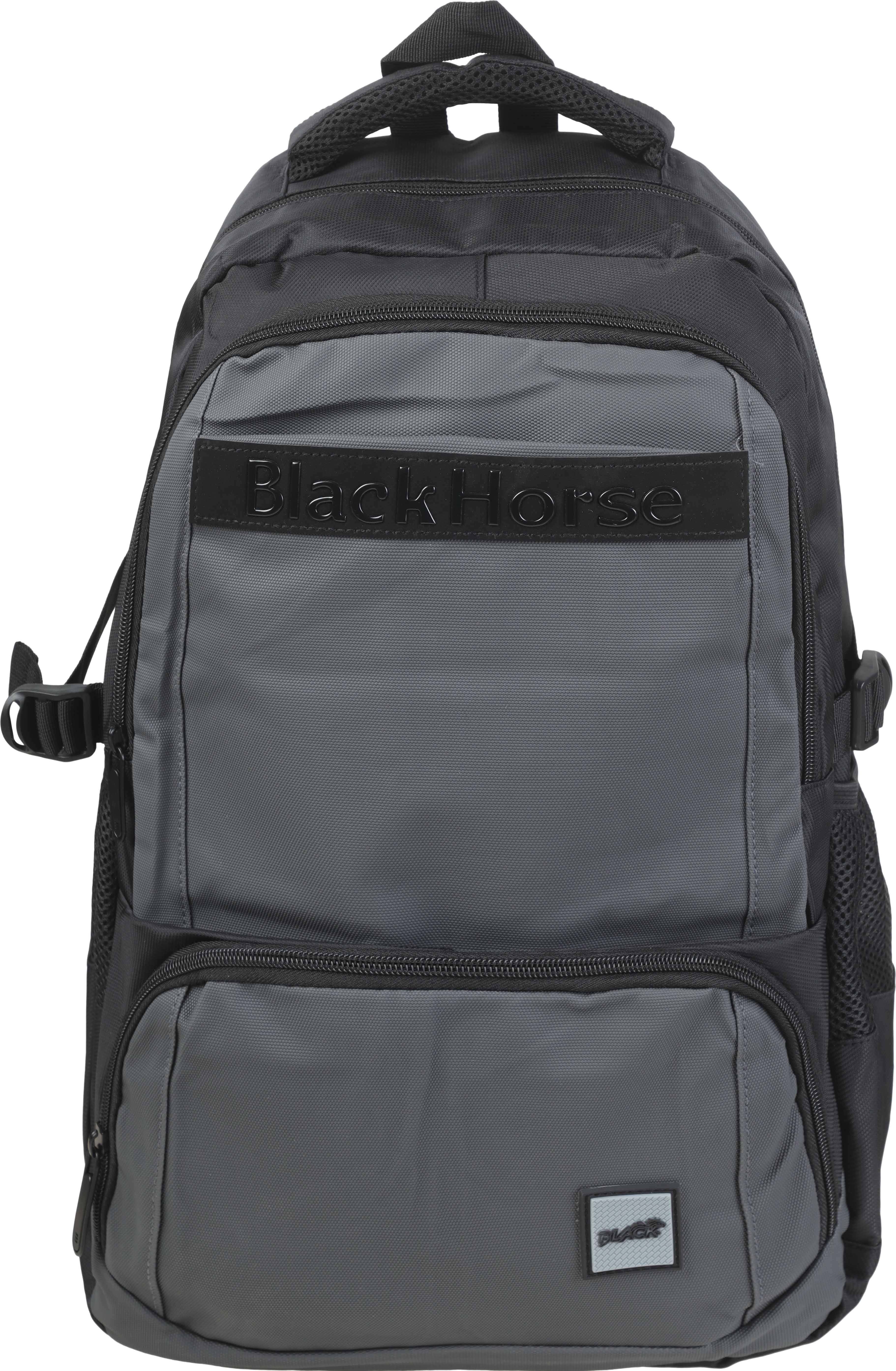 Laptop bag, 18 inch, 3 zippers - Black Grey