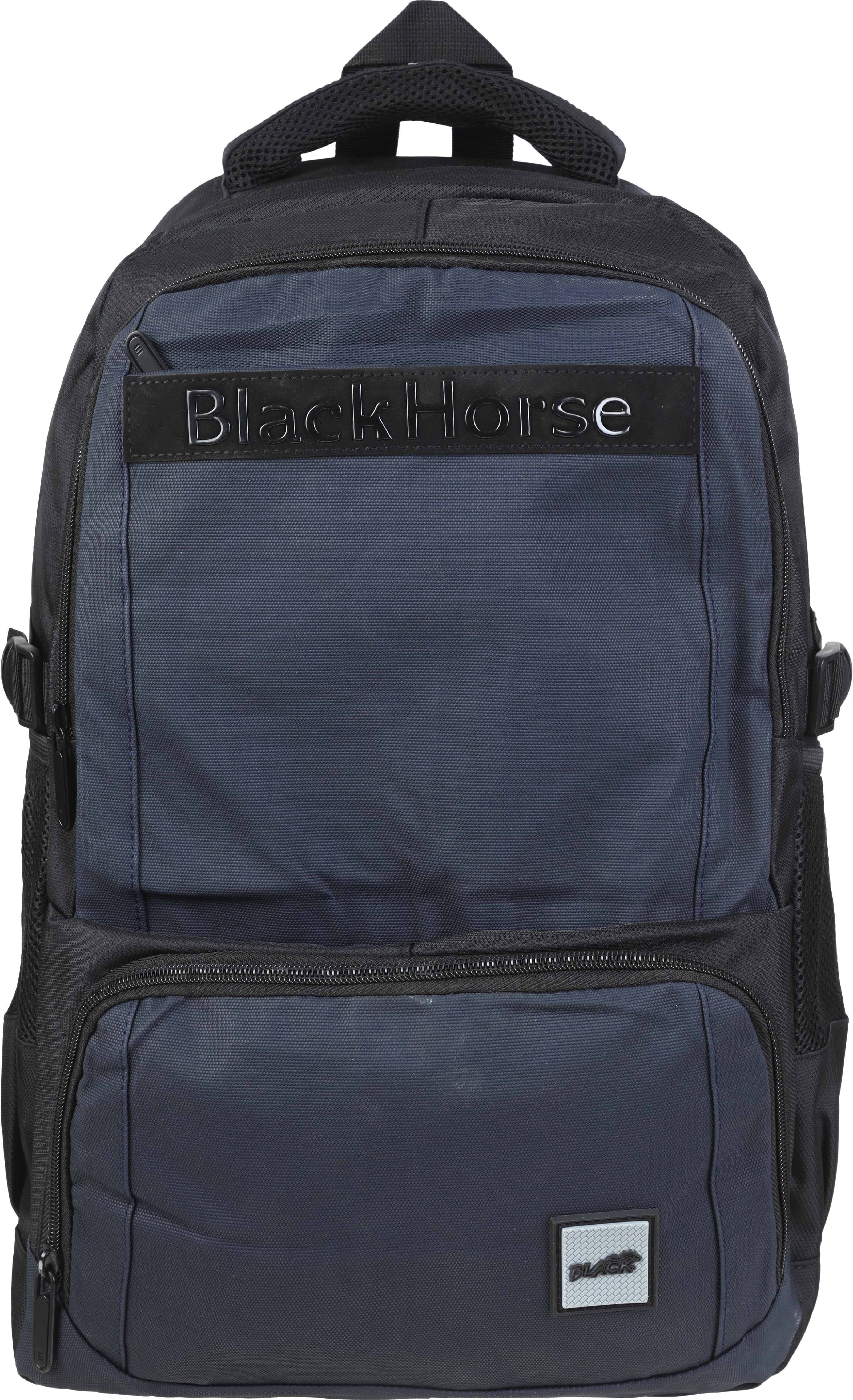 Laptop bag, 18 inch, 3 zippers - Black Navy