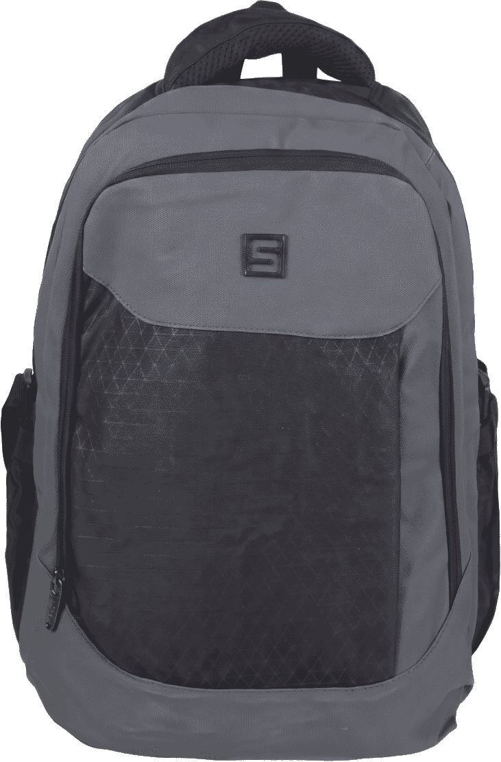 Laptop bag, 18 inch, 2 zippers - Black Grey