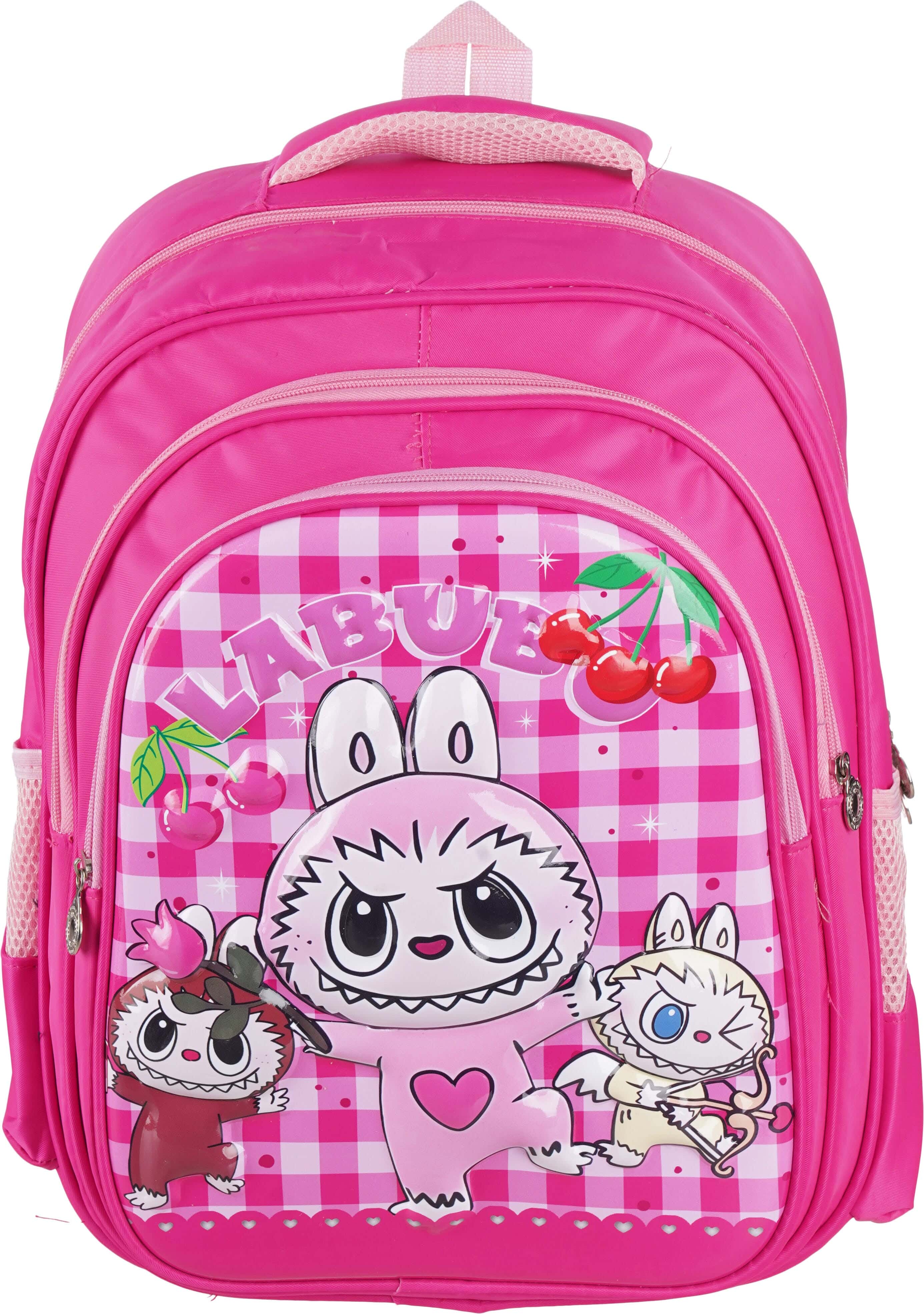 Waterproof 3D Nursery Bag for Girls, 16 inches, 3 Zippers - Multicolor