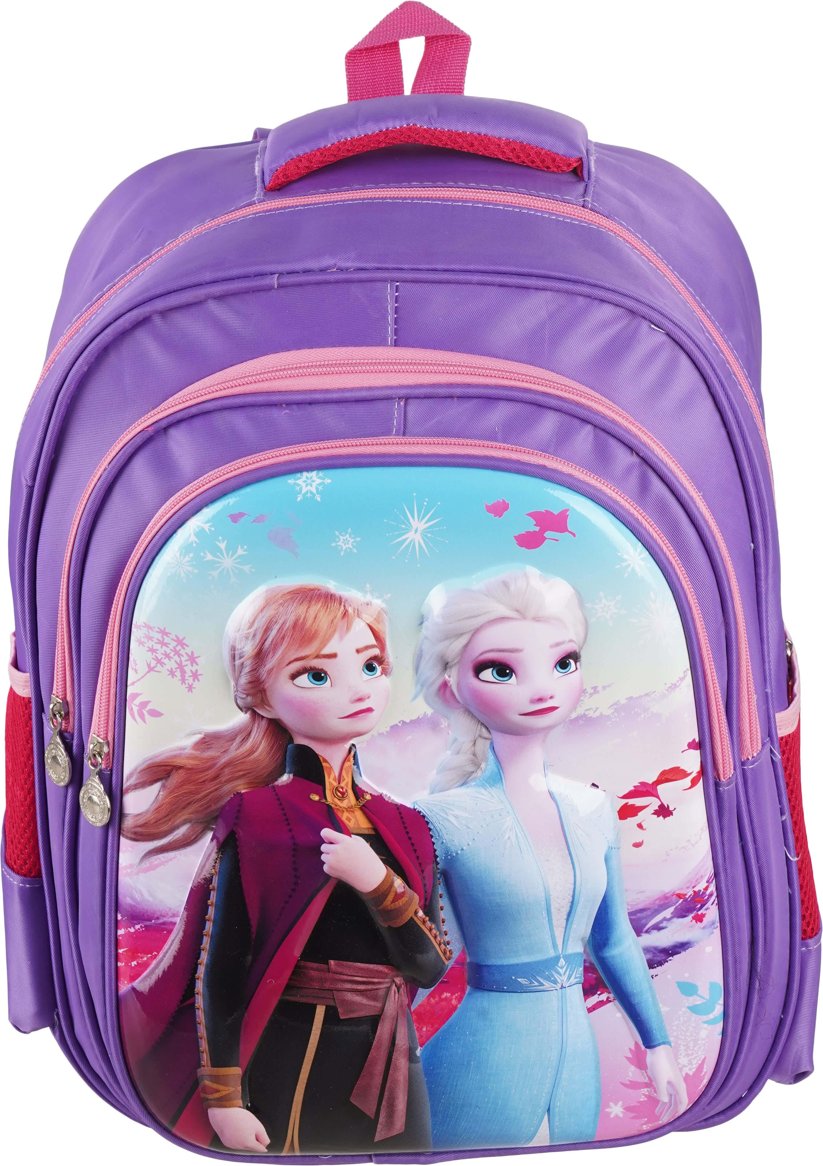 Waterproof 3D Nursery Bag for Girls, 16 inches, 3 Zippers - Multicolor