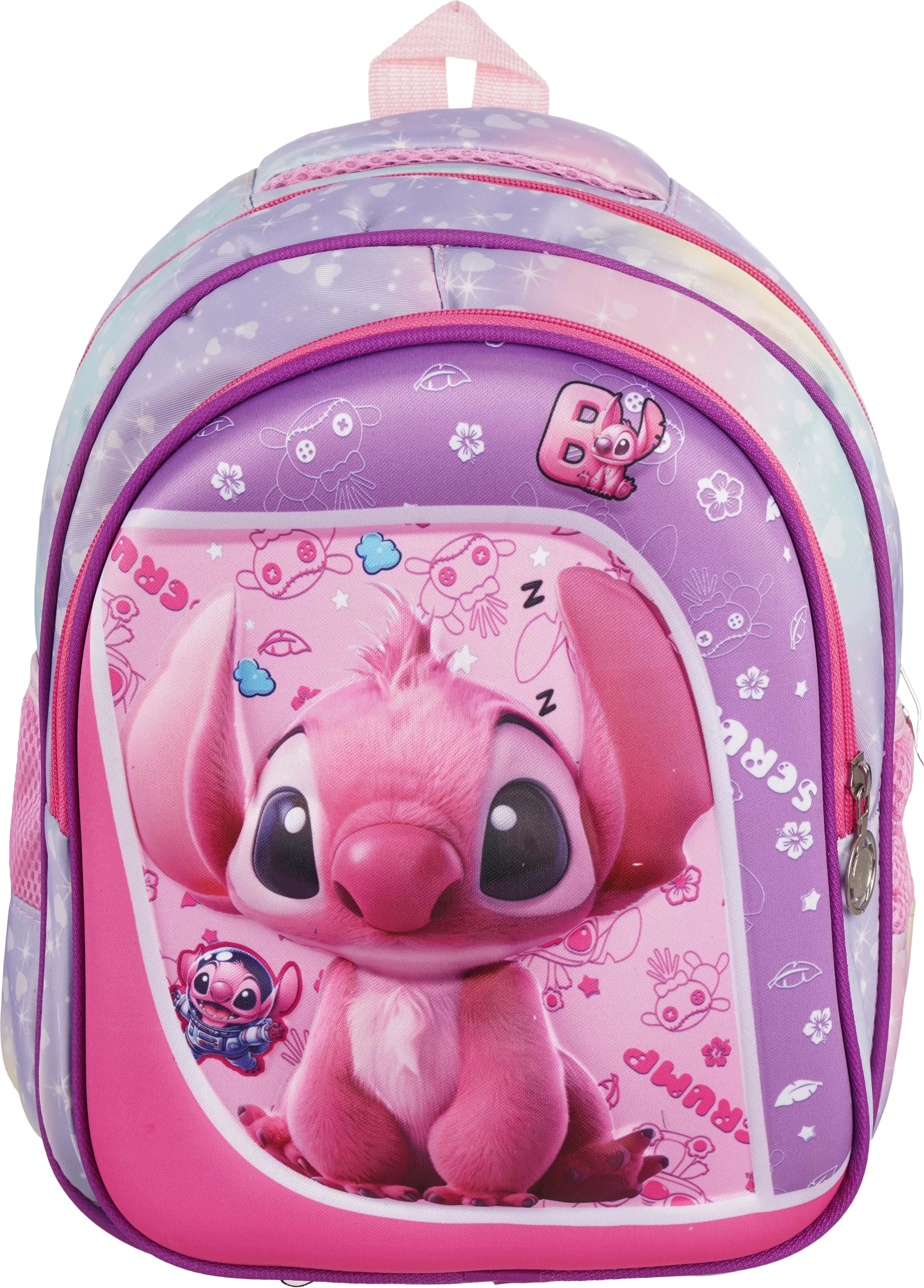 Fabric Nursery Bag For Girls, 12 Inches, 2 Zippers - Multicolor