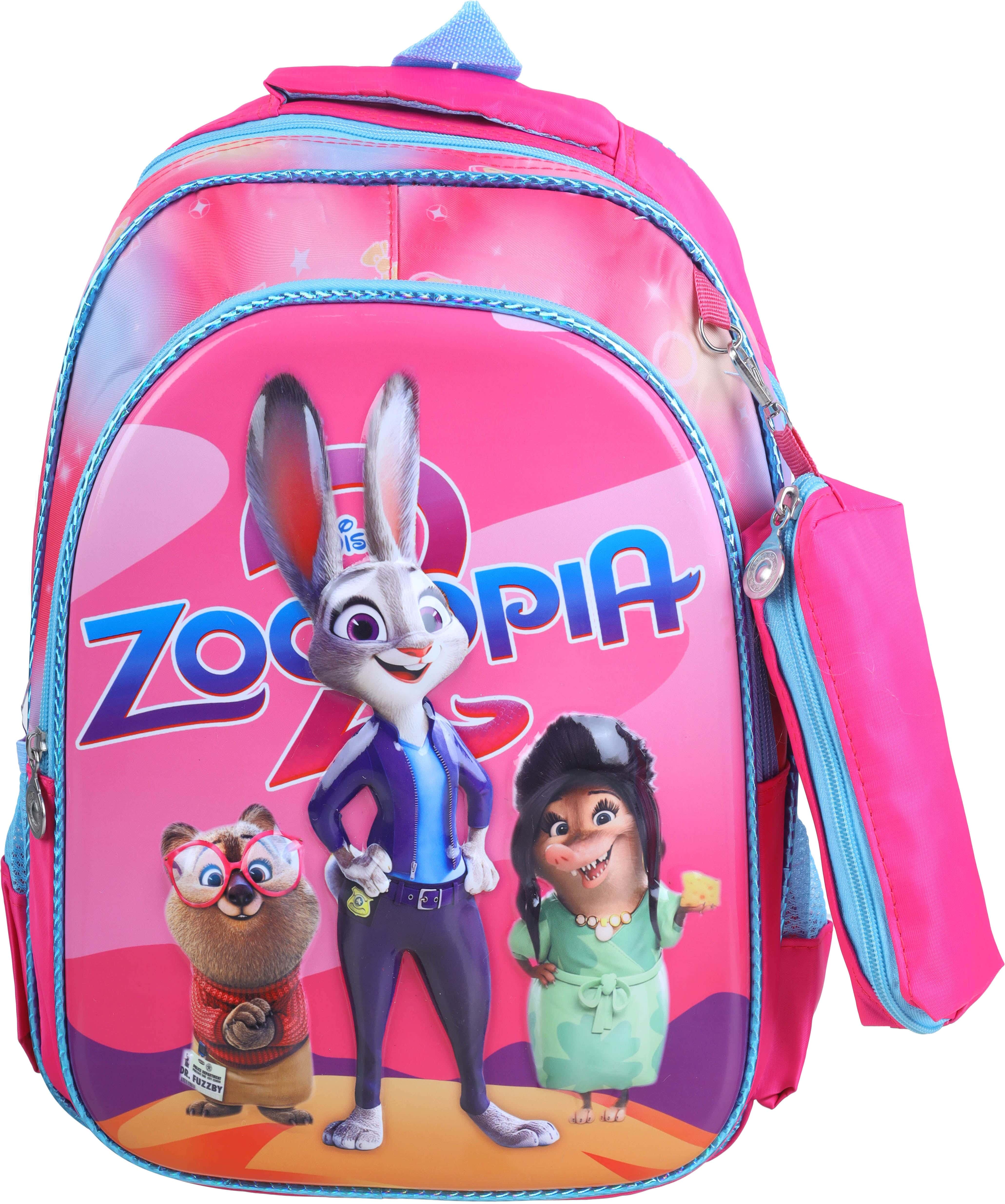 Waterproof nursery bag for boys, 2 zippers, 35×27 cm, with small pencil case - Multicolor