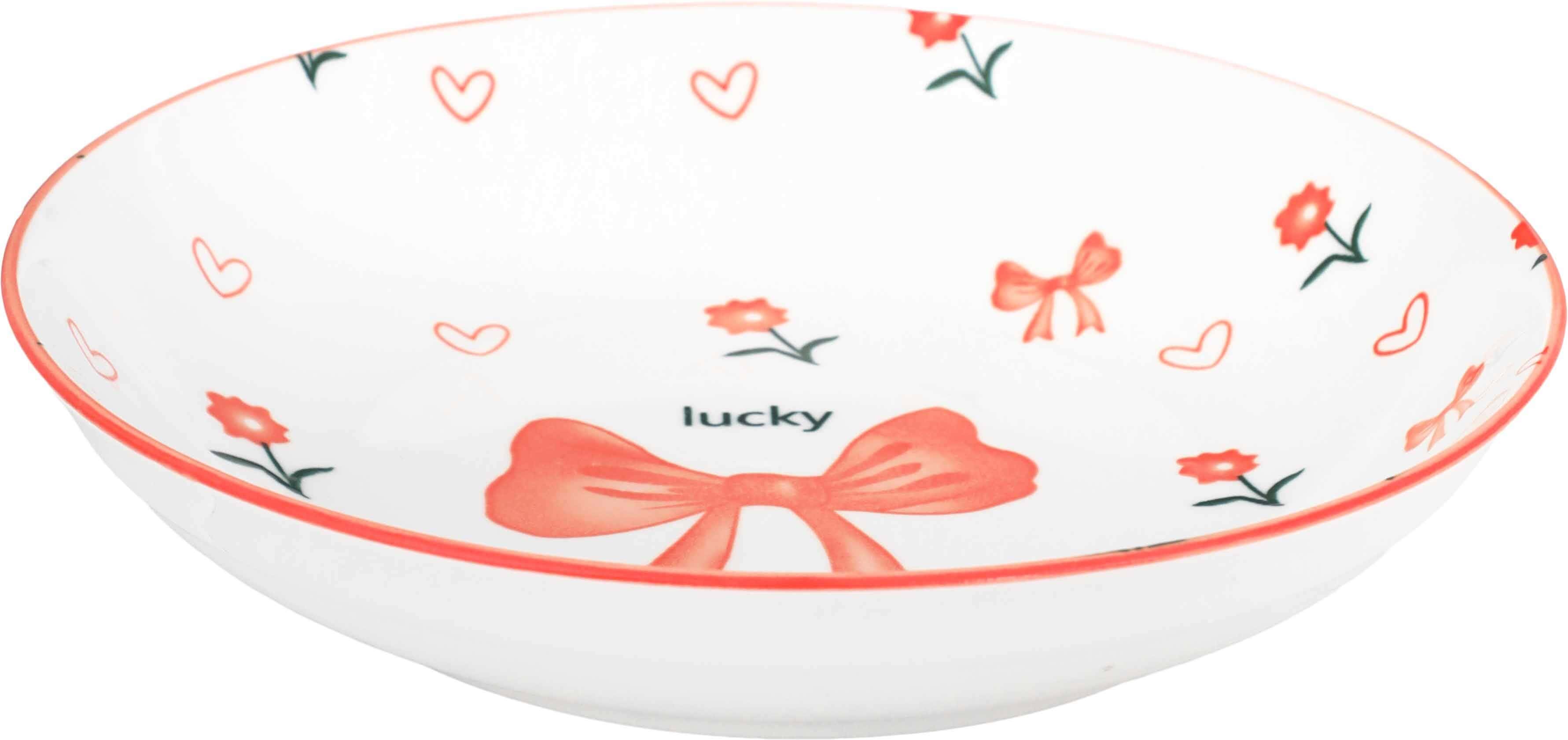 Group Tiger Porcelain Plate, 18 cm - White Rose
