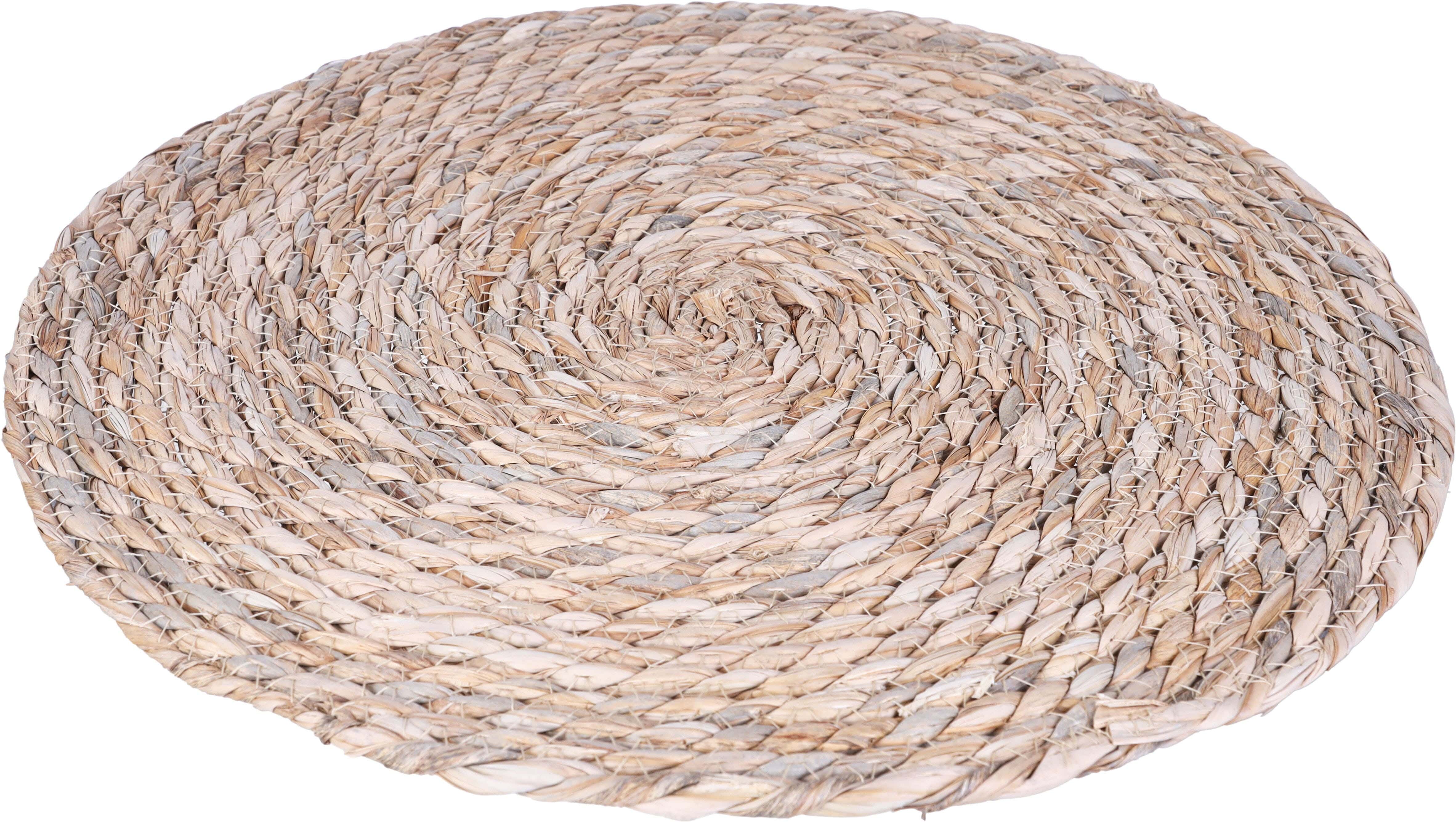 Round Wicker Coaster, 35 cm - Beige