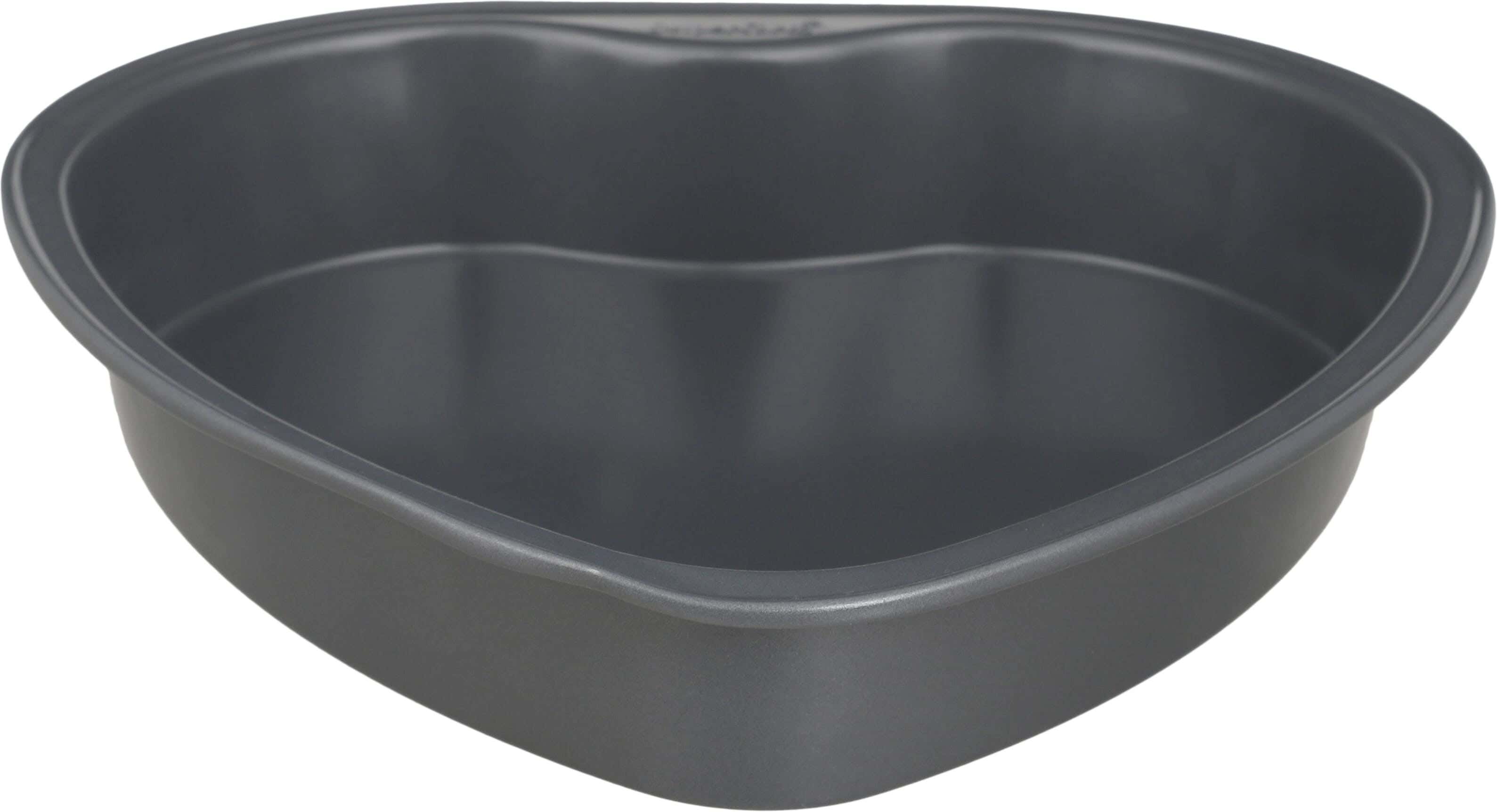 Teflon cake pan Heart shaped, 27 cm - Grey