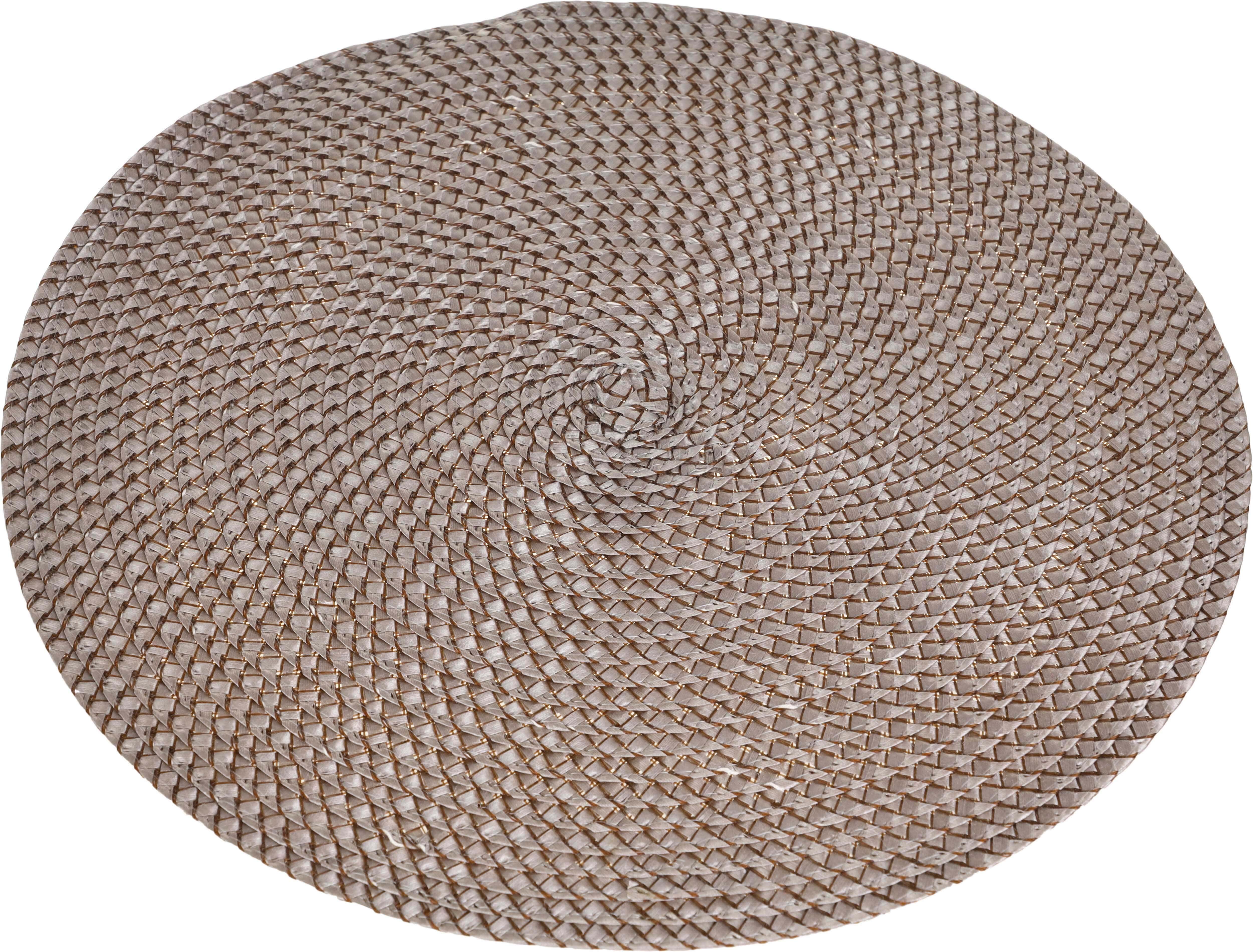 Plastic Heat-Resistant Round coaster, 38 cm - Beige