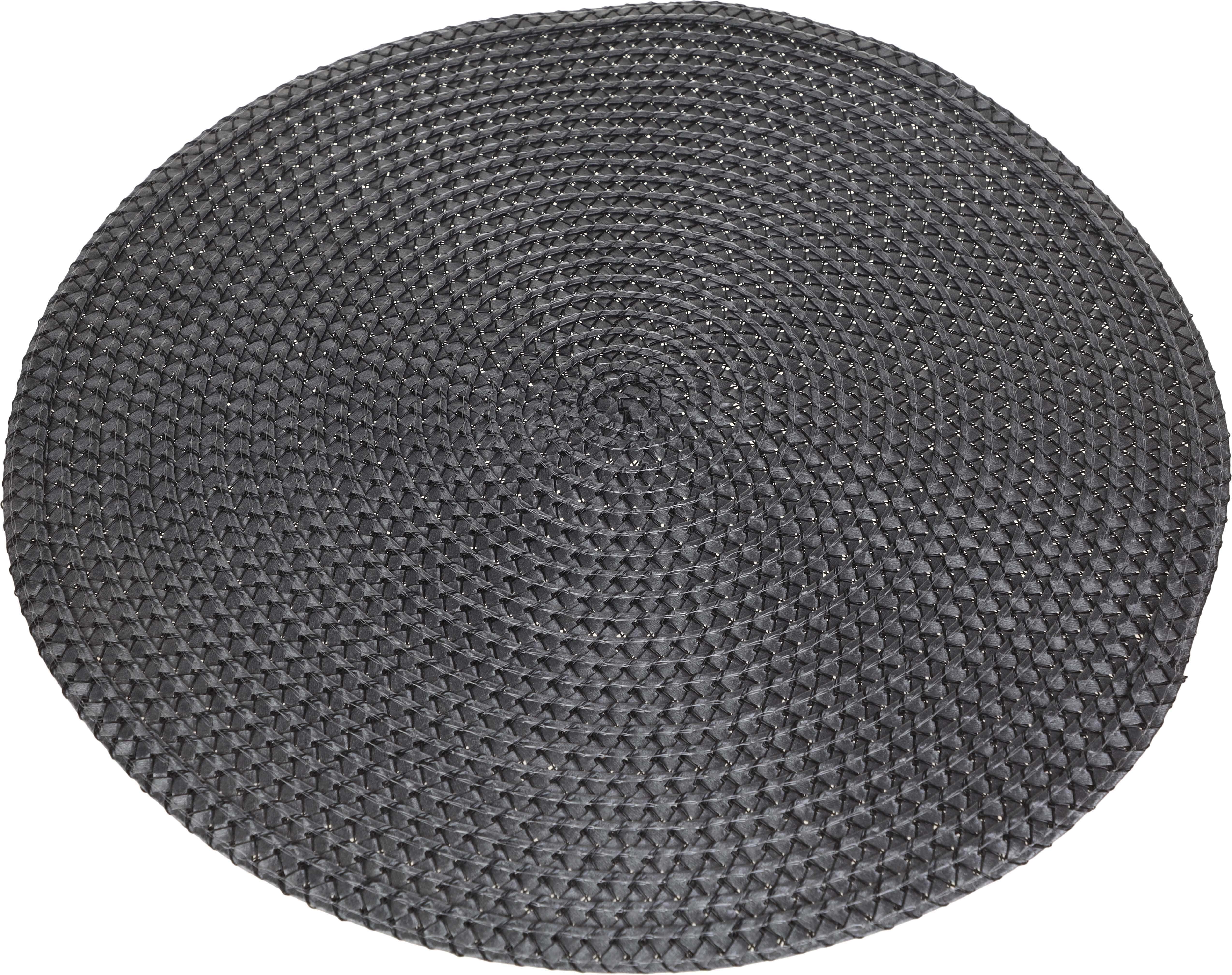 Round Thermal Plastic coaster, 38 cm - Grey