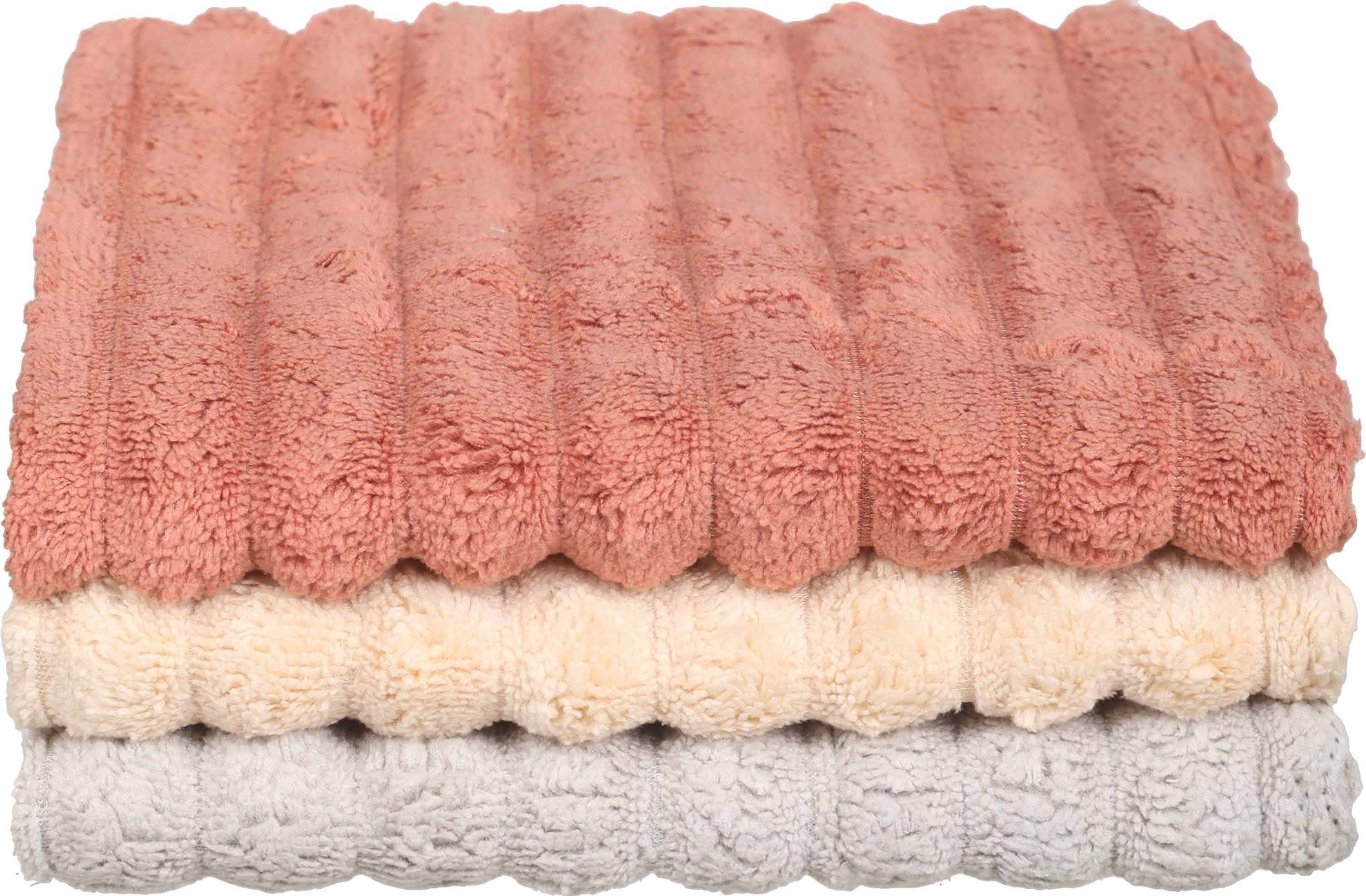 Cotton Kitchen Towel Set, 3 Pieces, 30x30 cm - Multicolor