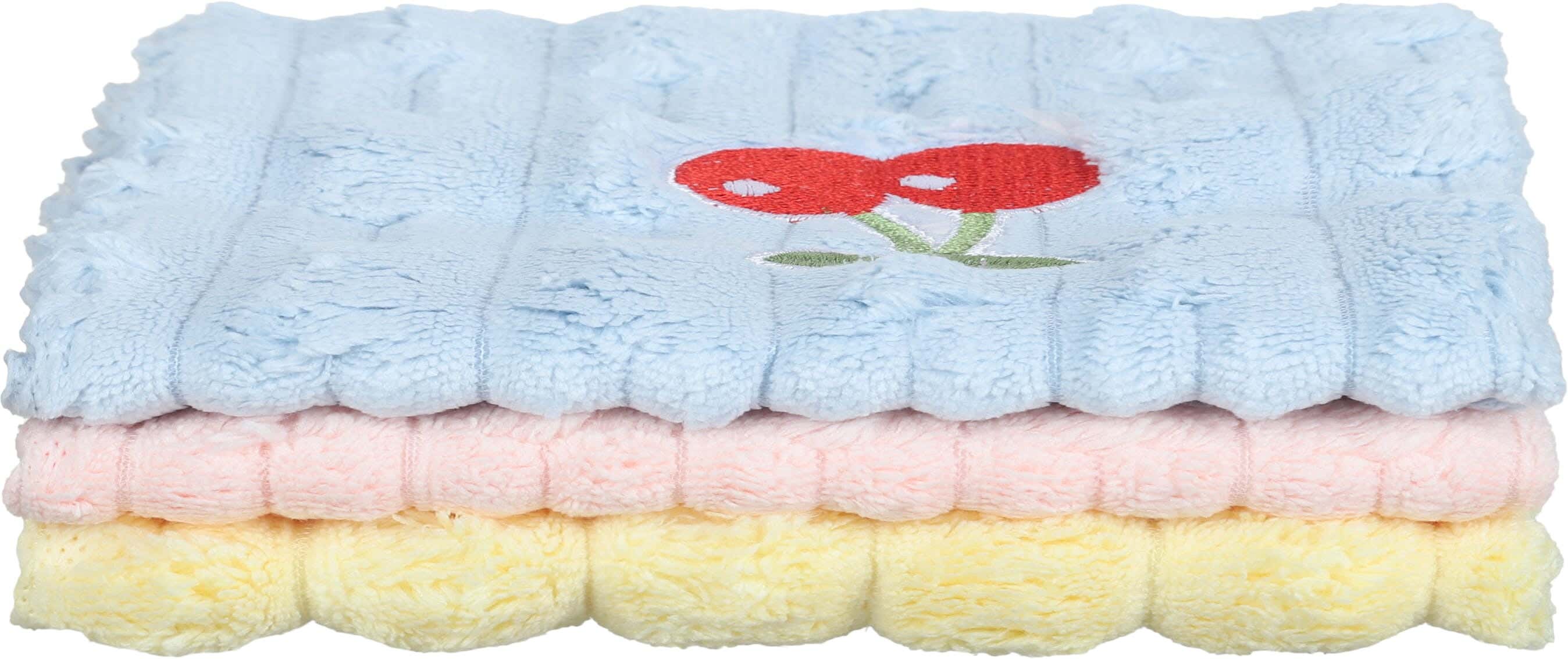 Cotton kitchen towel set, 3 pieces, 30x30 cm - Multicolor