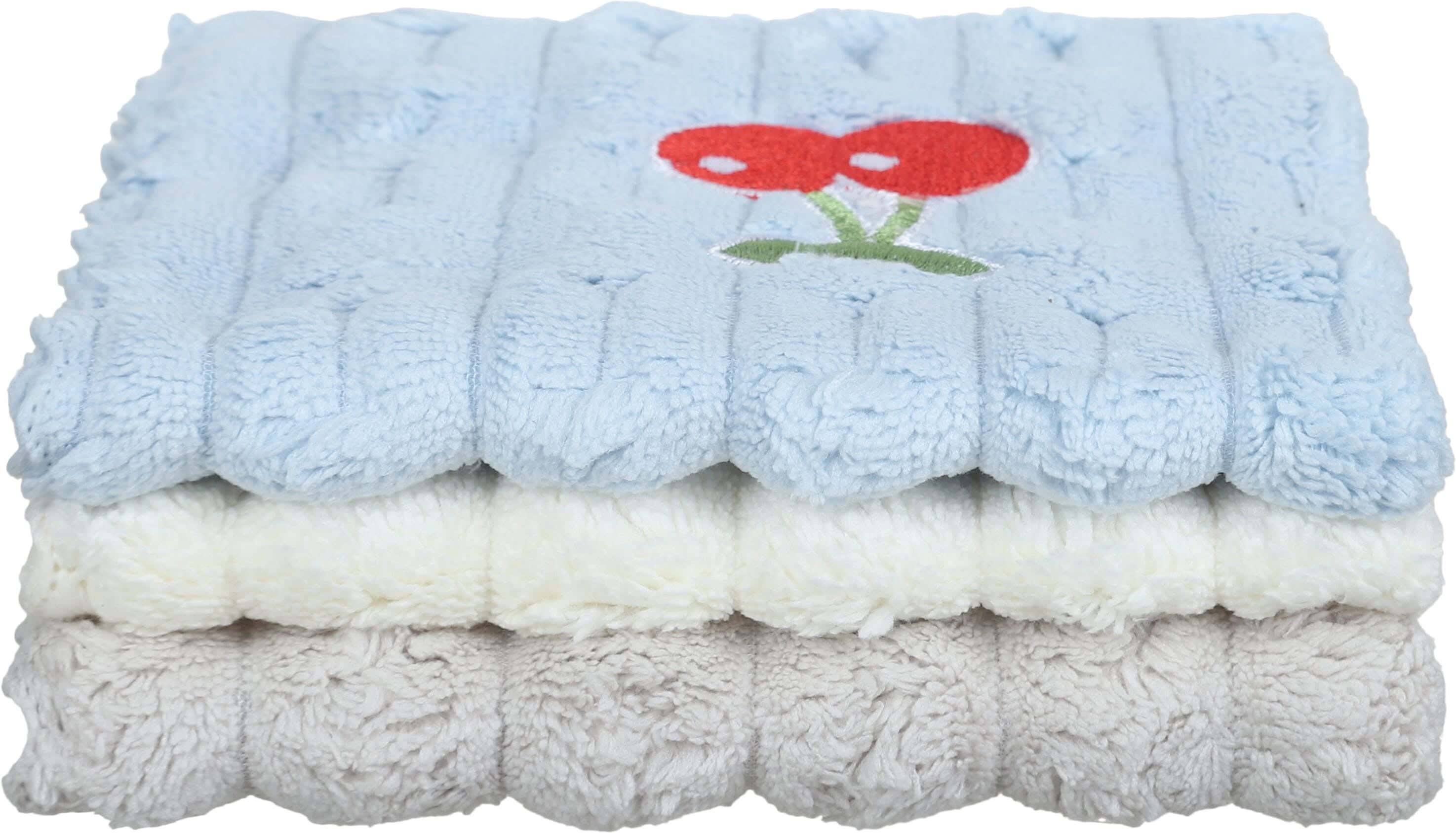 Cotton kitchen towel set, 3 pieces, 30x30 cm - Multicolor