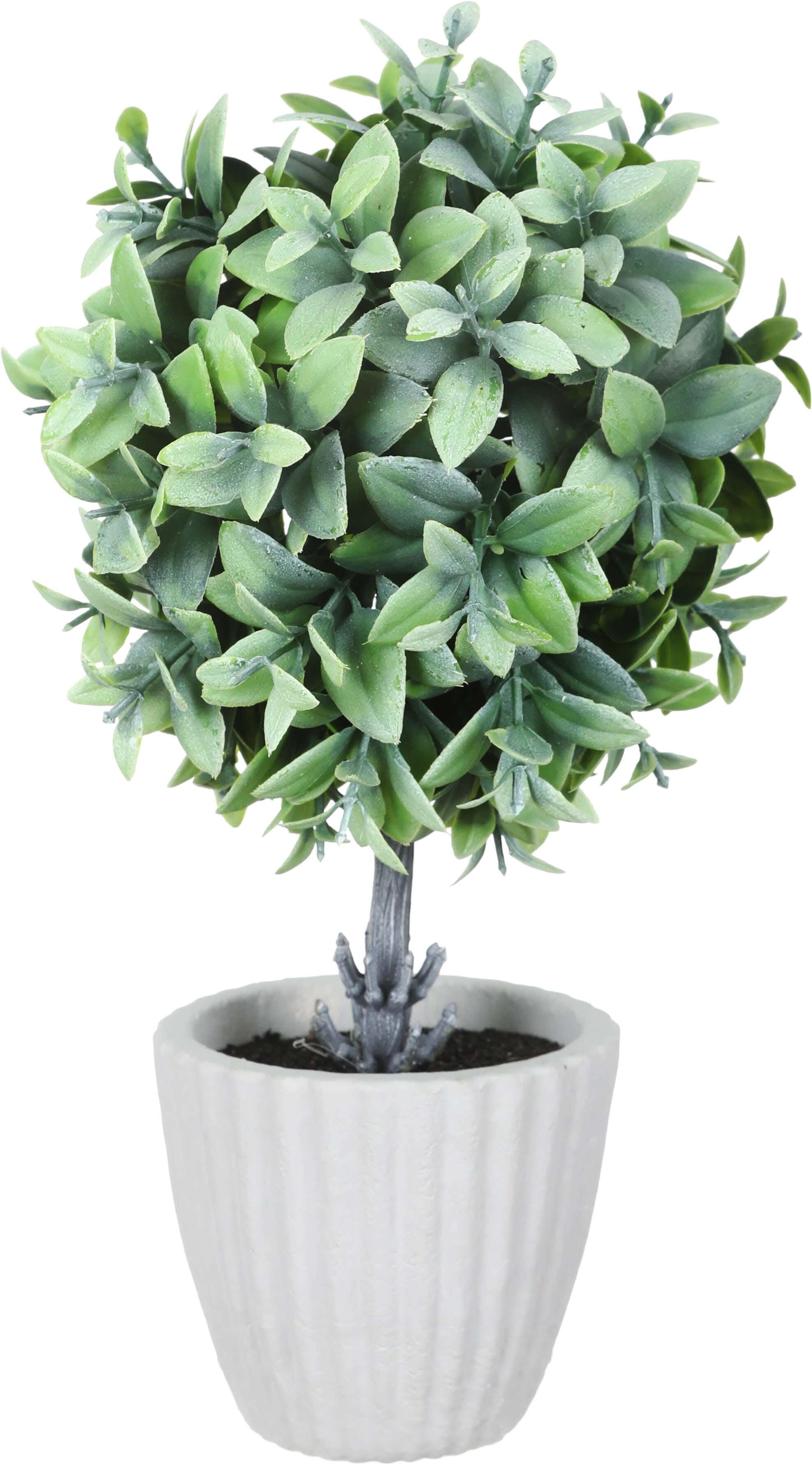 Pottery Artificial Flower Vase, 25×15 cm - Grey Green