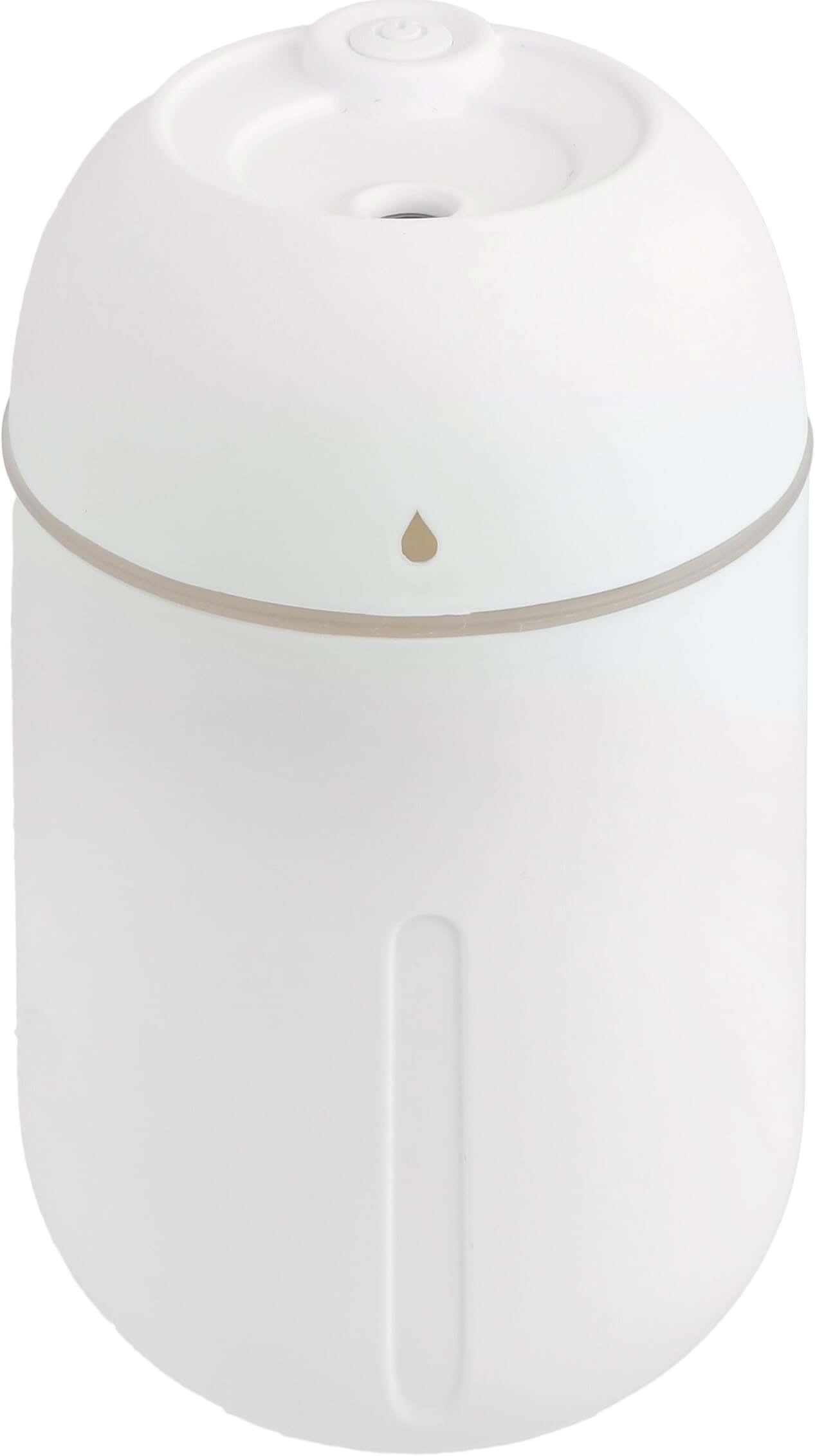 Plastic Round Aroma Diffuser, 330 ml, Micro USB Cable - White