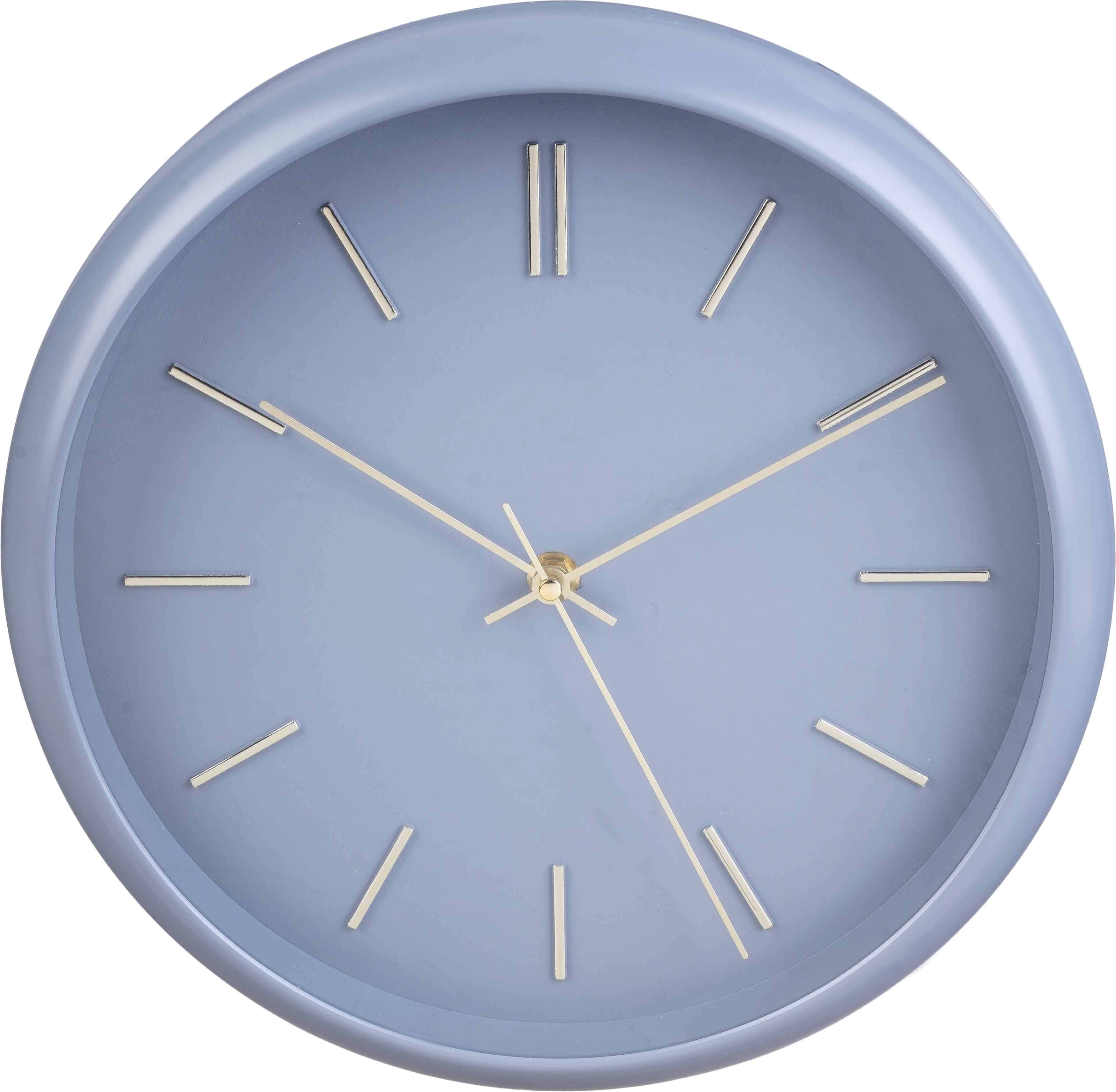 Classic round plastic clock, 29 cm - Grey