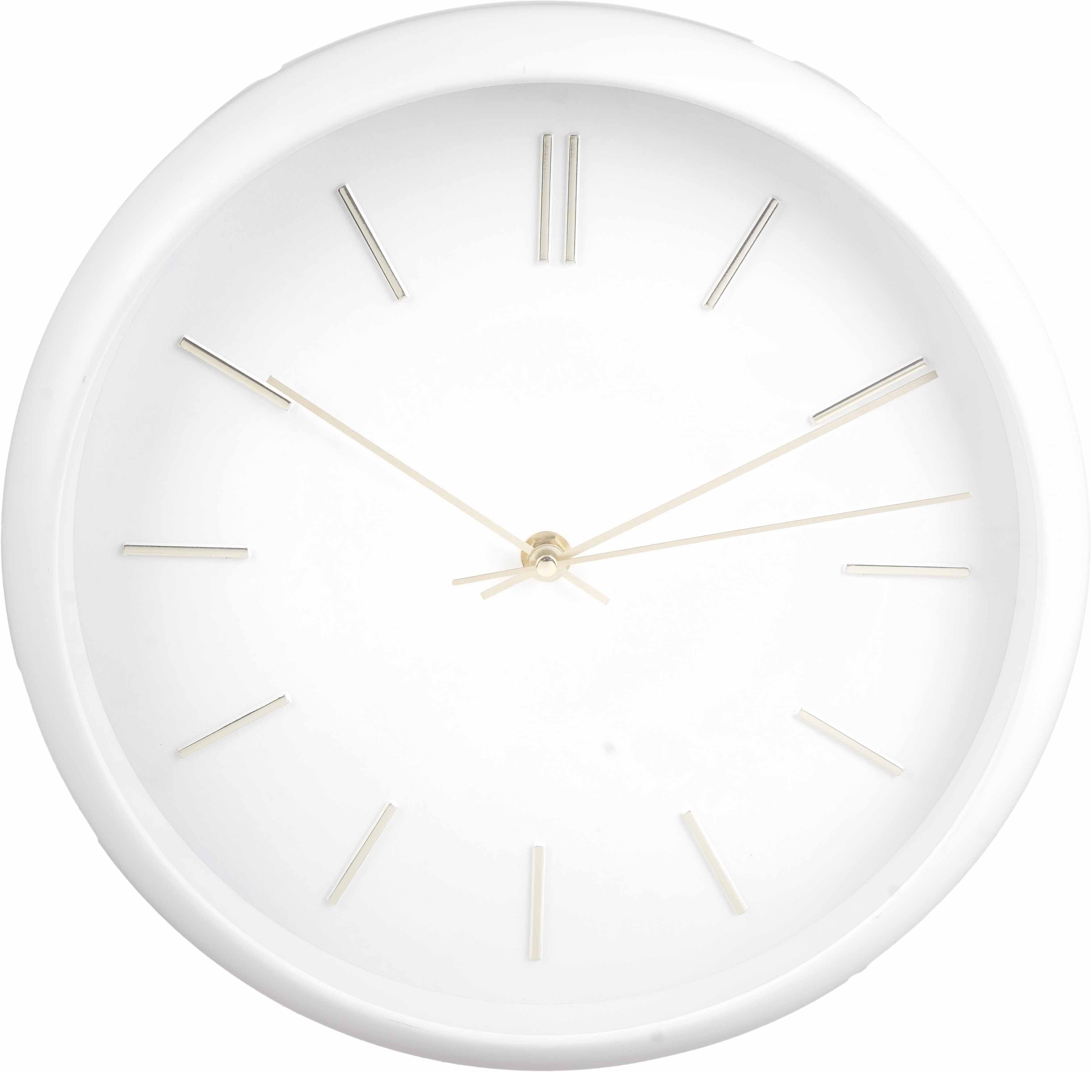 Classic round plastic clock, 29 cm - Off white