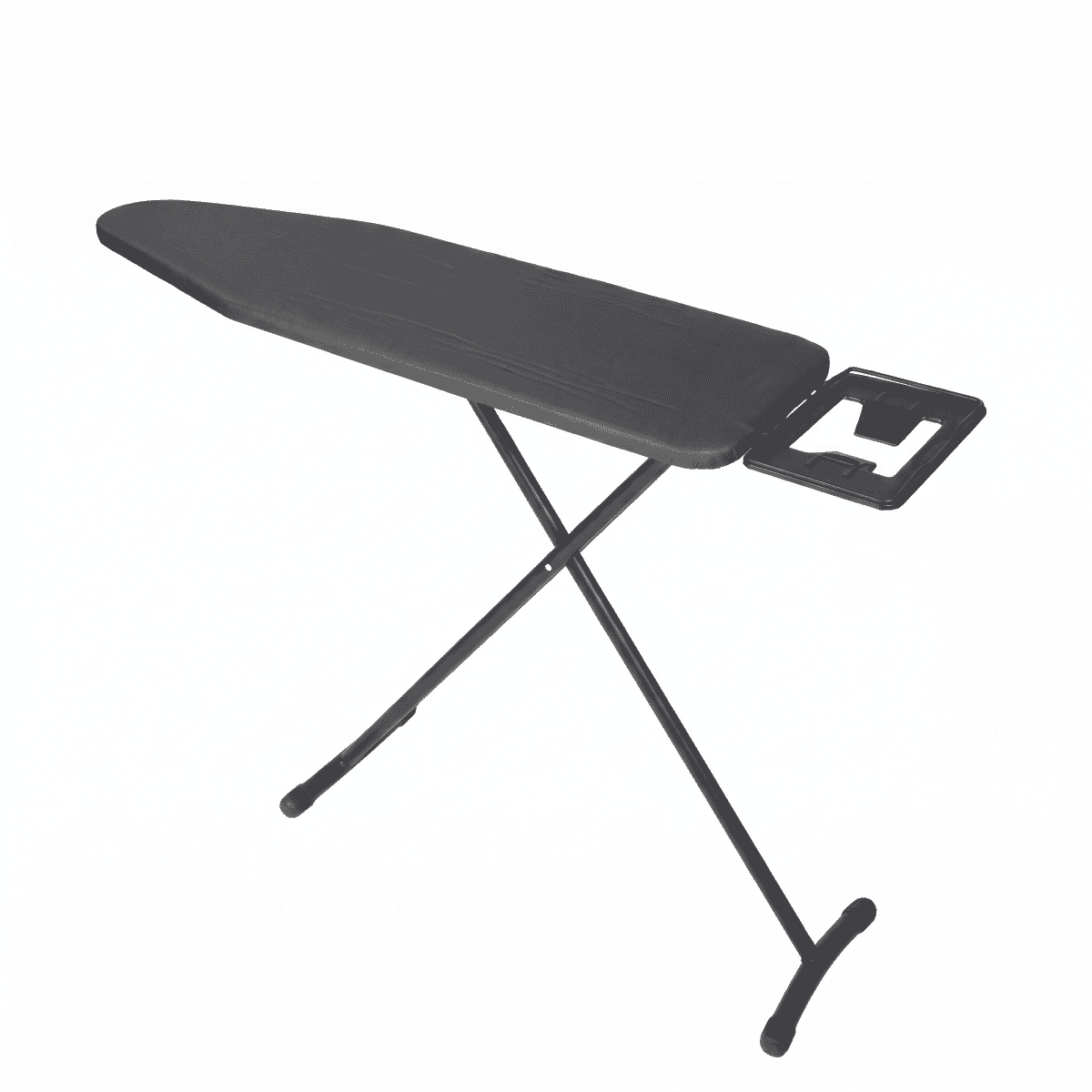 Metal Foldable Iron Table, 38×122 cm, 7 Levels - Dark Grey Black