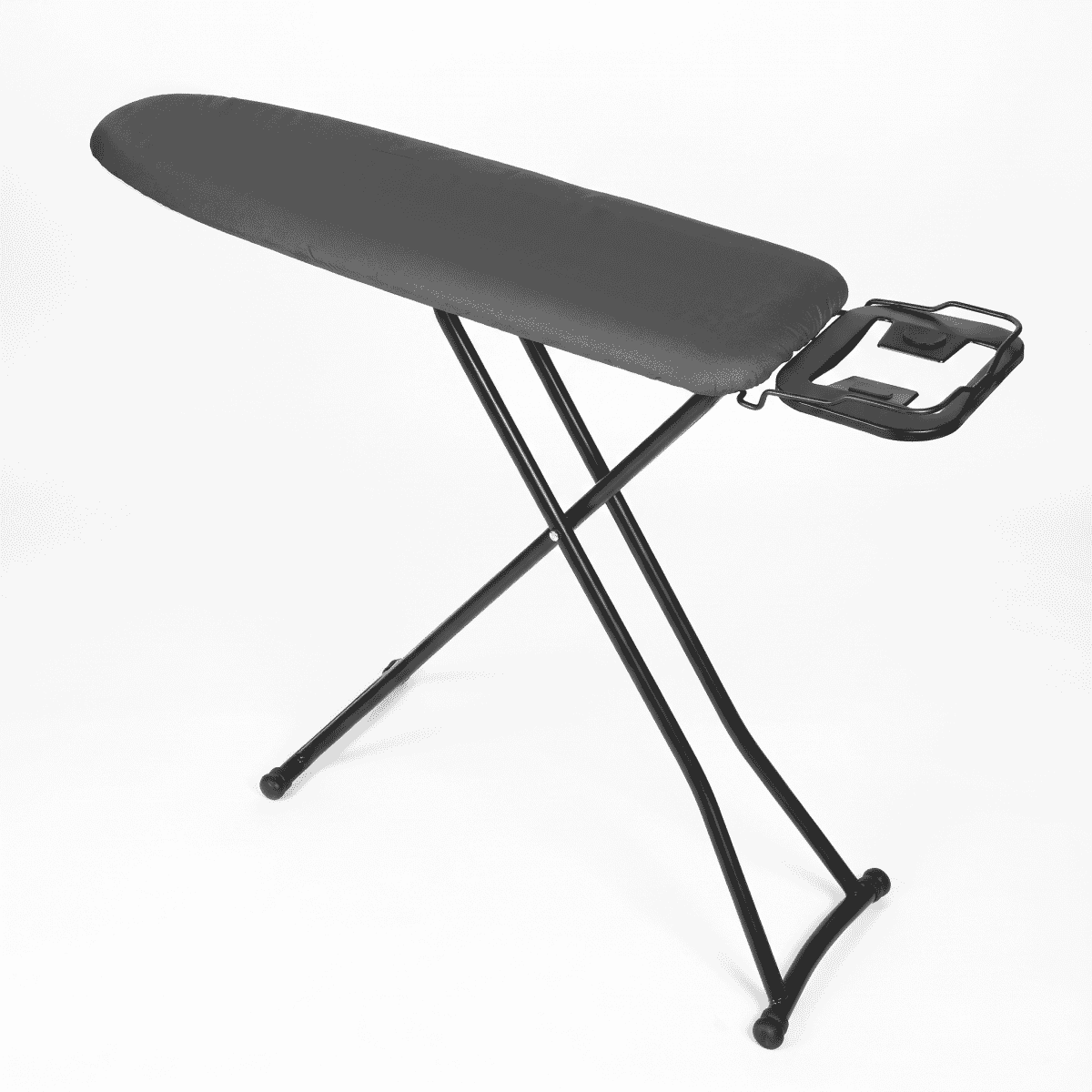 Metal Foldable Iron Table, 91.5×30.5 cm, 7 Levels - Dark Grey Black