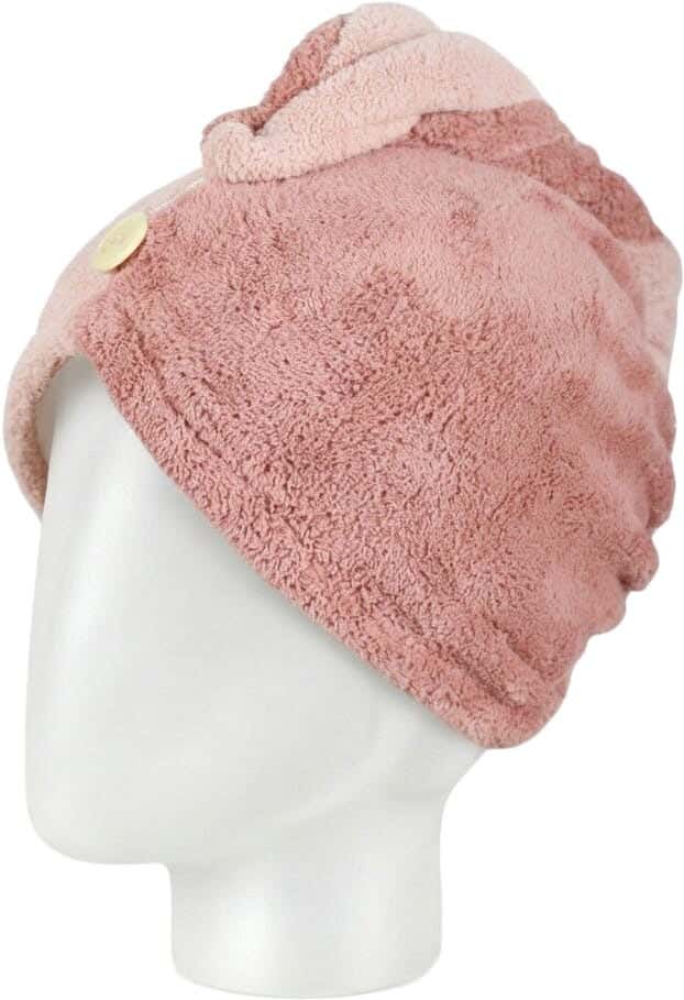 Microfiber Hair Drying Towel, 60×20 cm - Rose
