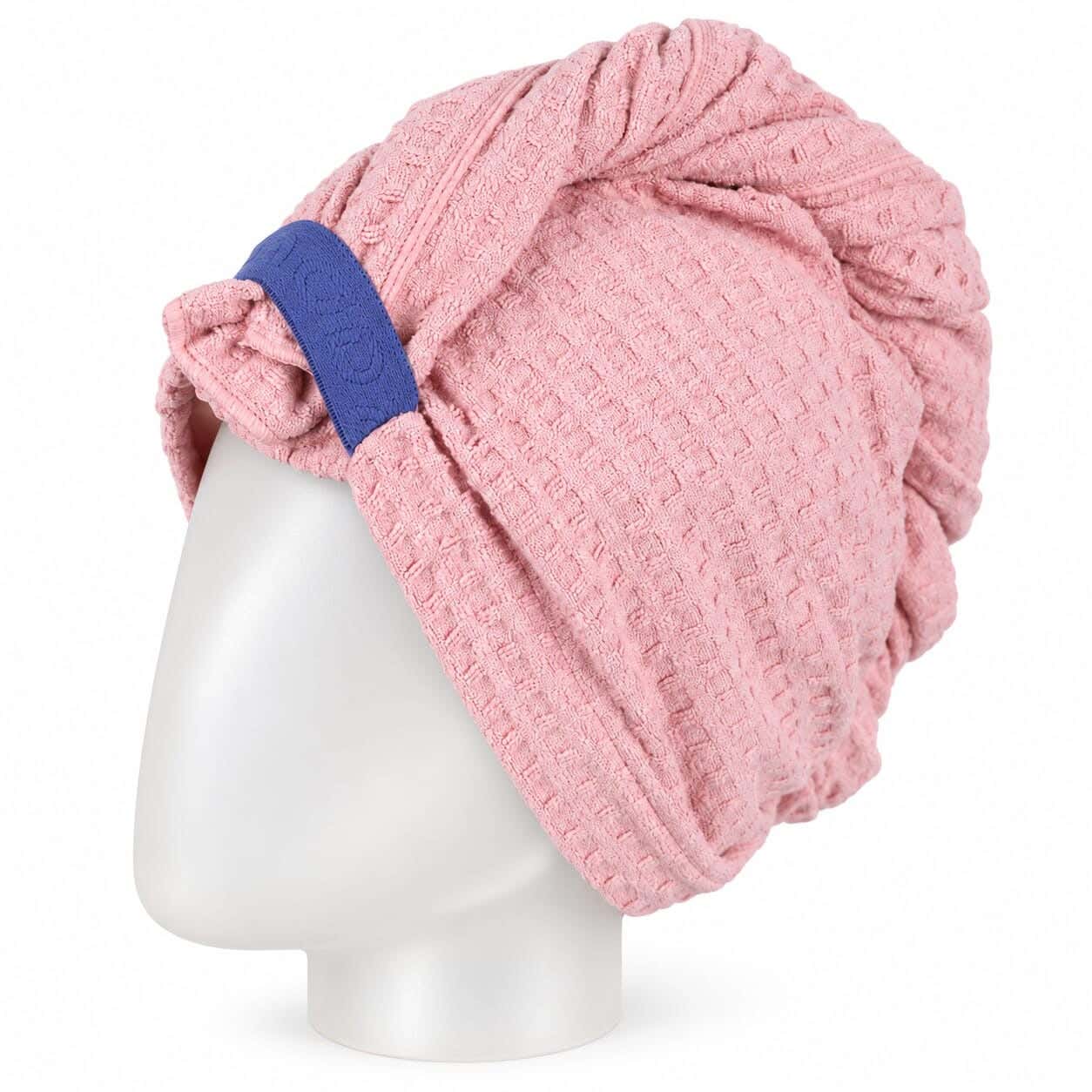 Microfiber Hair Drying Towel, 77×28 cm - Rose