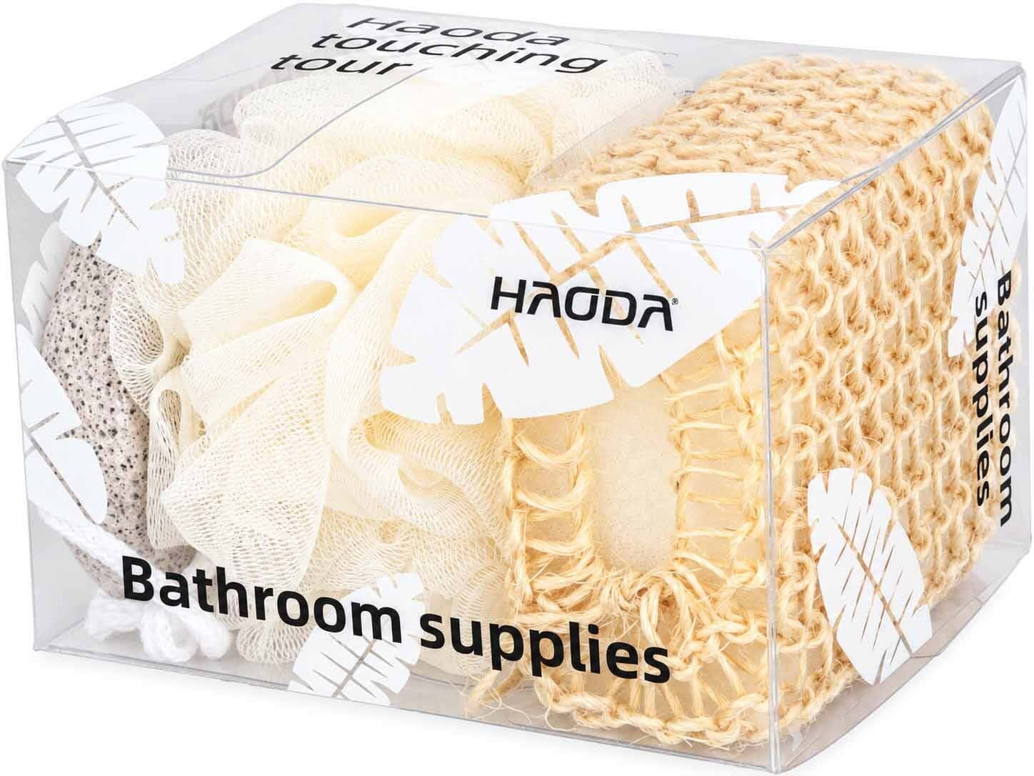 Shower Loofah Set, 3 Pieces - Multicolor