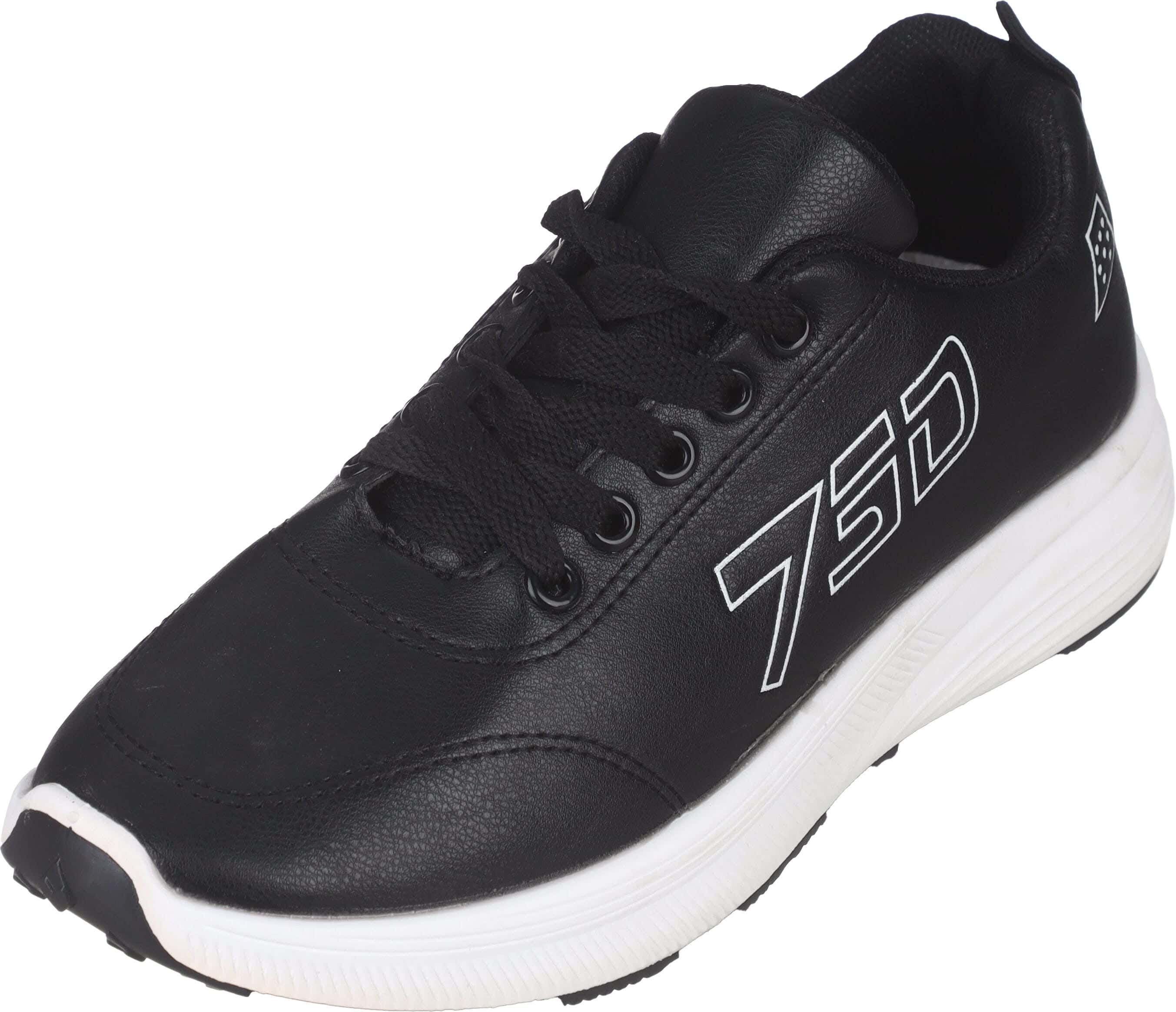 Leather Lace-Up for Women, 37 EU - Black White
