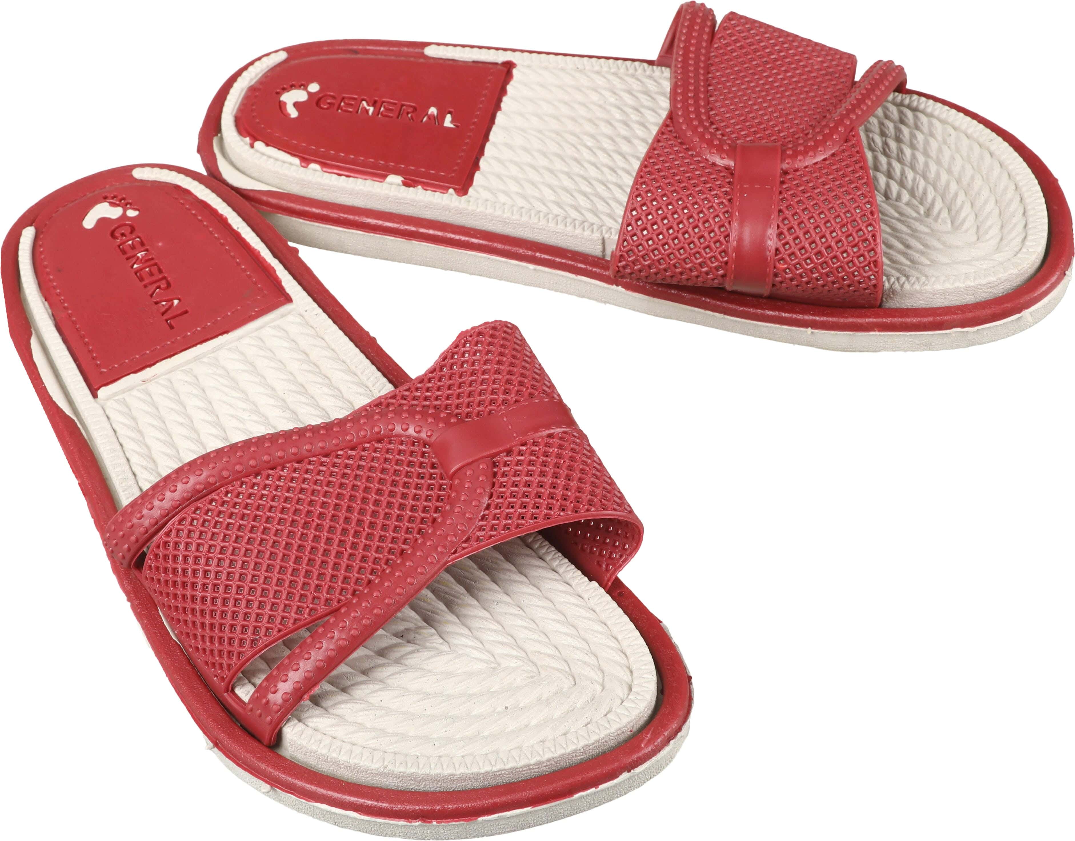 Plastic Slide Slippers for Women, 40 EU - Dark Red