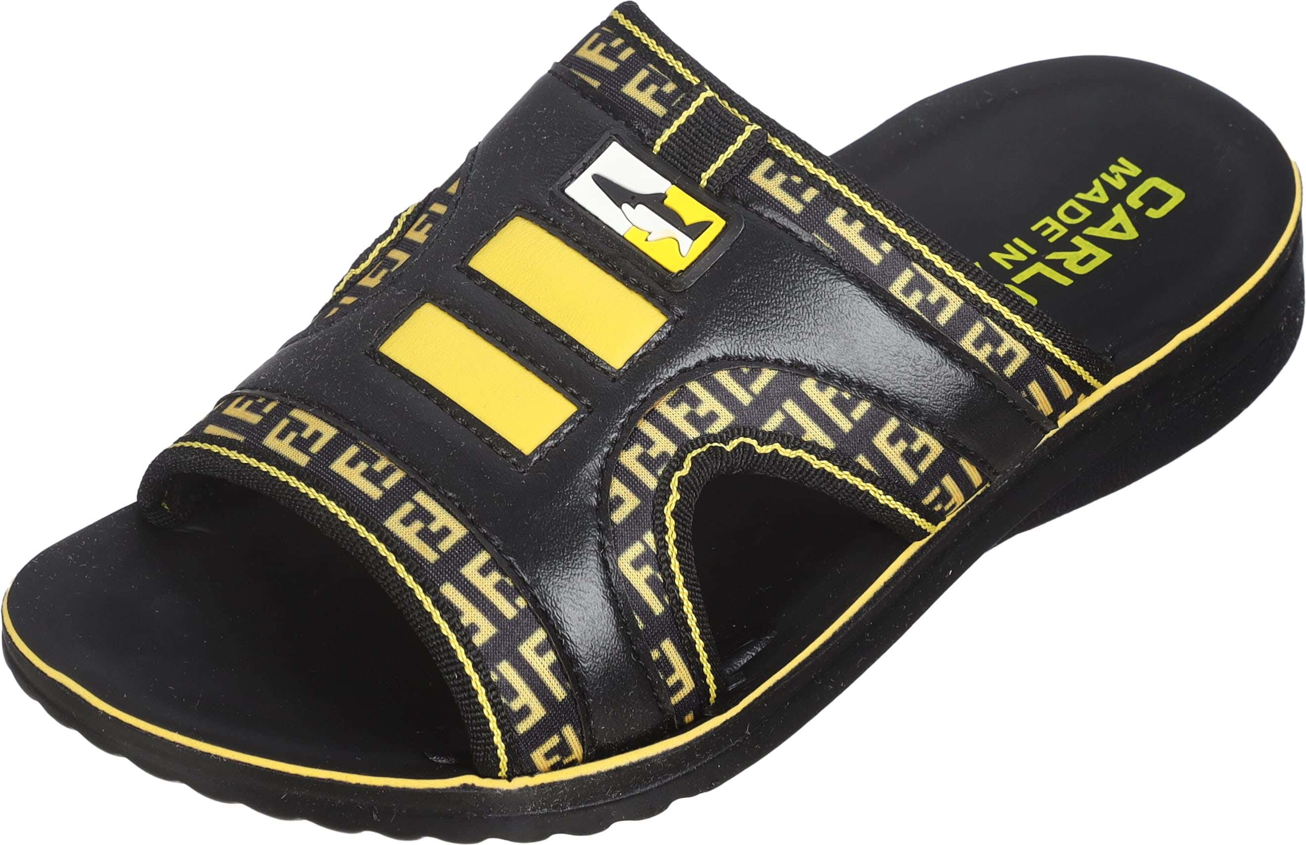 Carlos Leather Slide Slippers for Boys