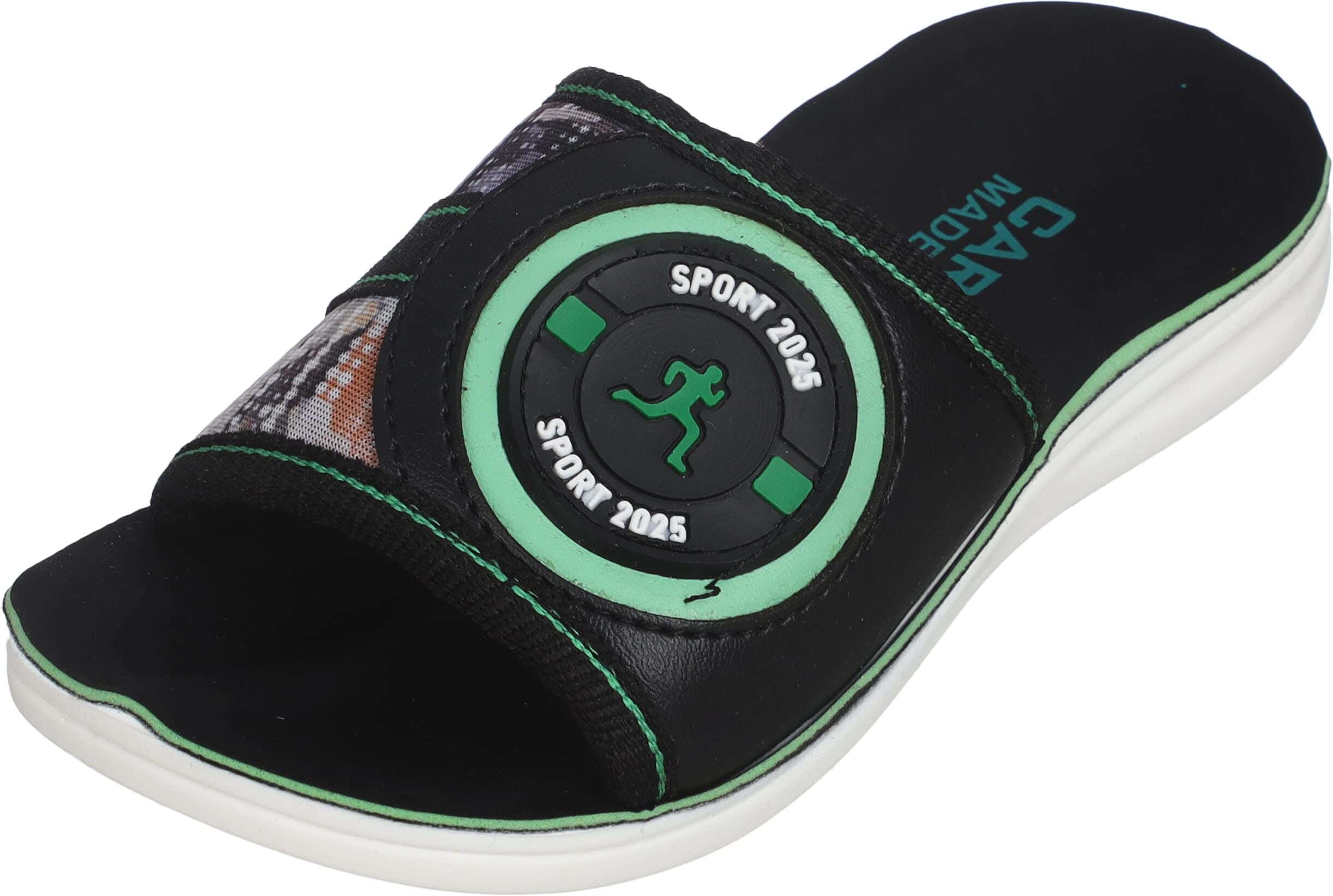 Carlos Leather Slide Slippers for Boys