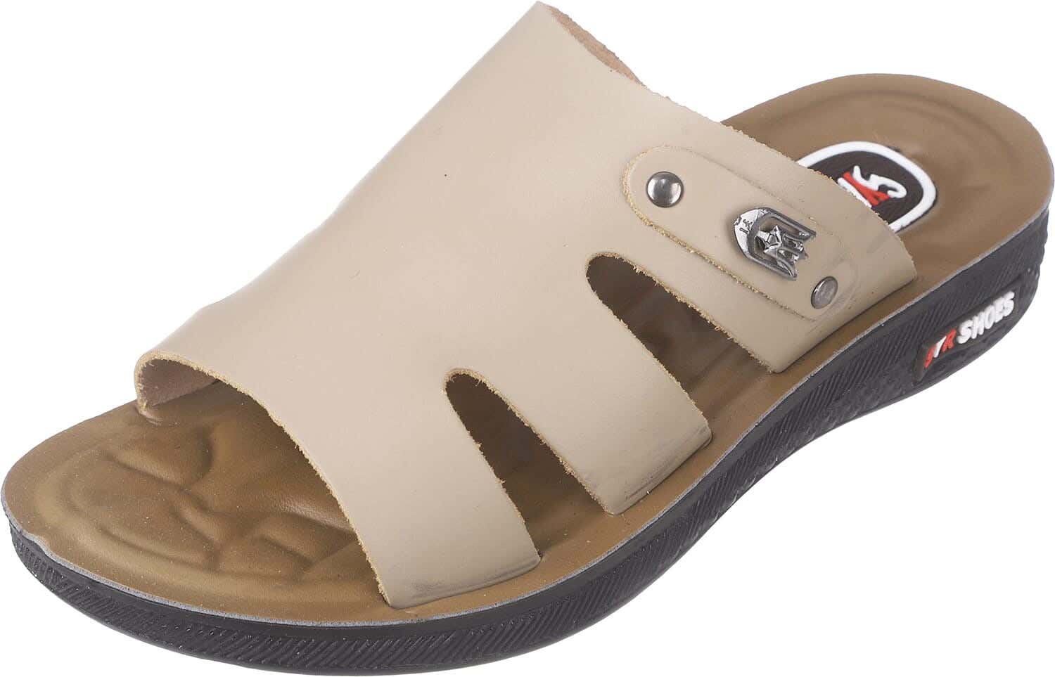 SYR Genuine Leather Slide Slippers for Men