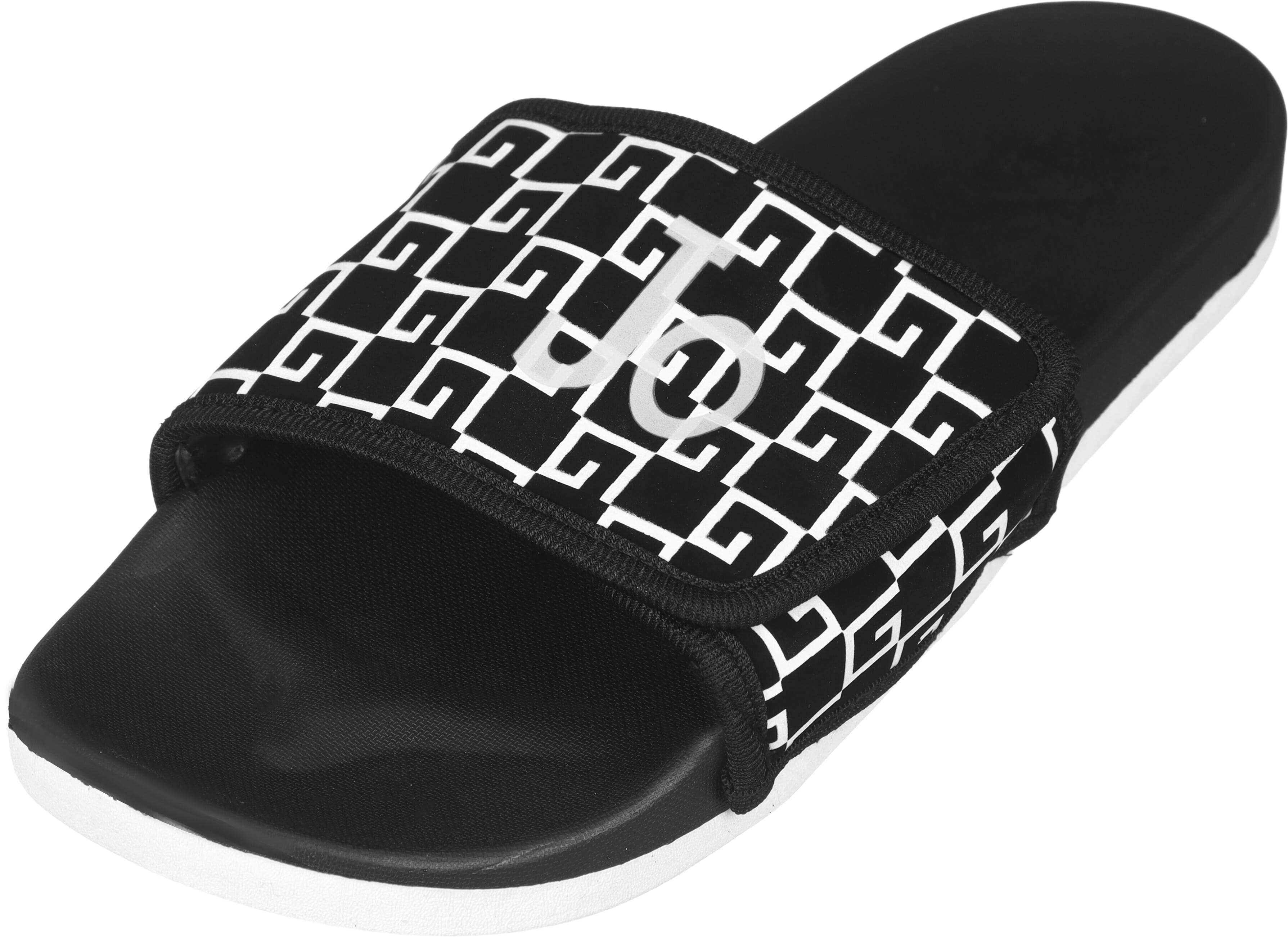 Carlos Plastic Slide Slipper For Men, 41 EU - Black Grey
