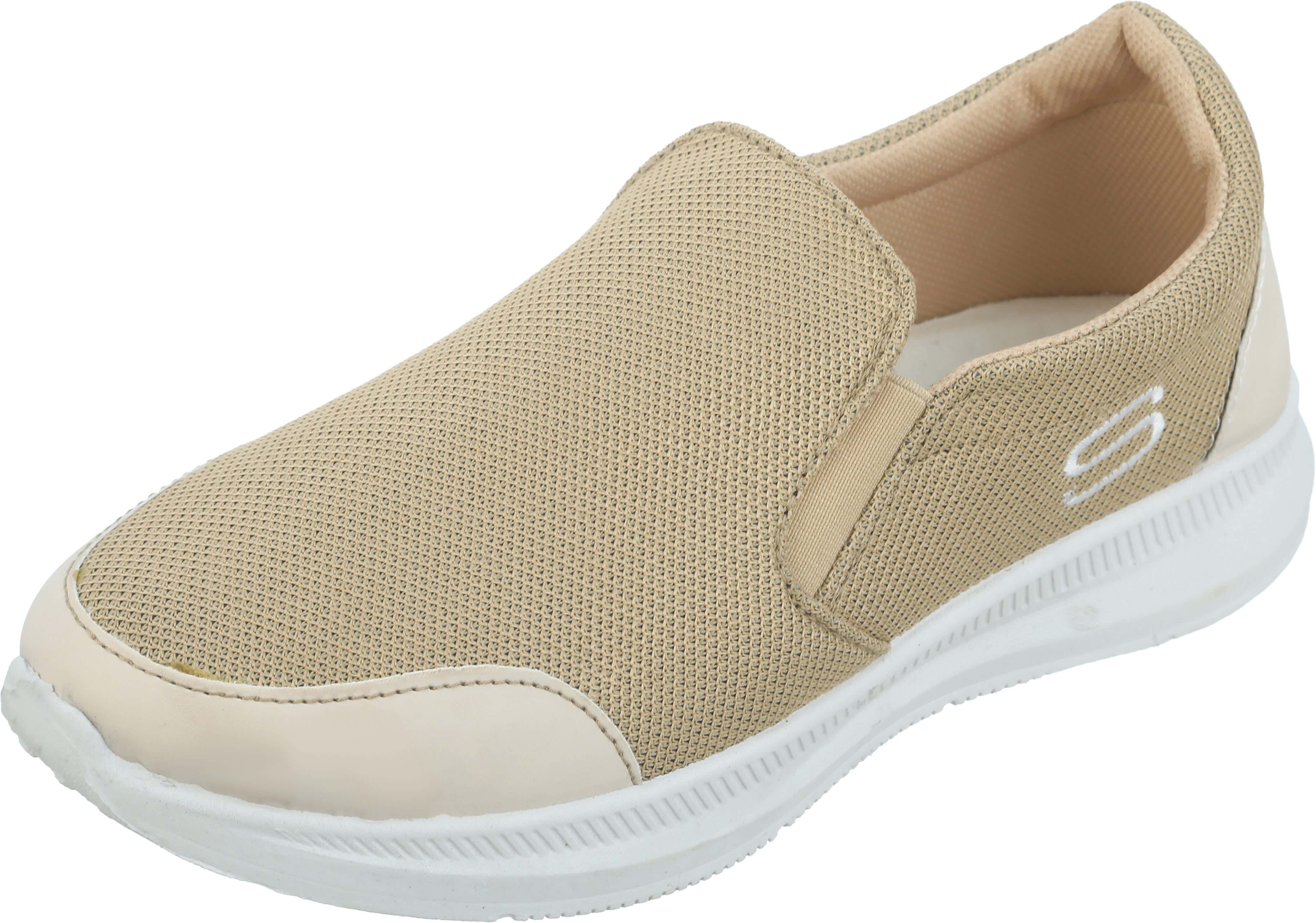 Mesh×Leather Slip On Shoes For Men