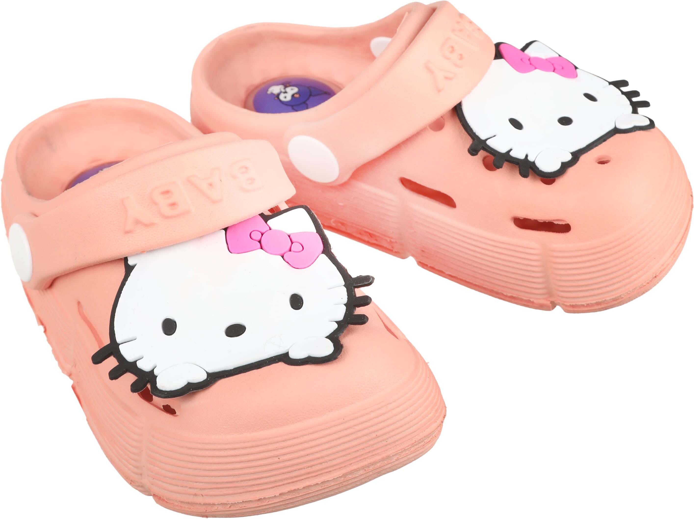 Plastic Clog Slipper for Girls, 23 EU - Light Orange