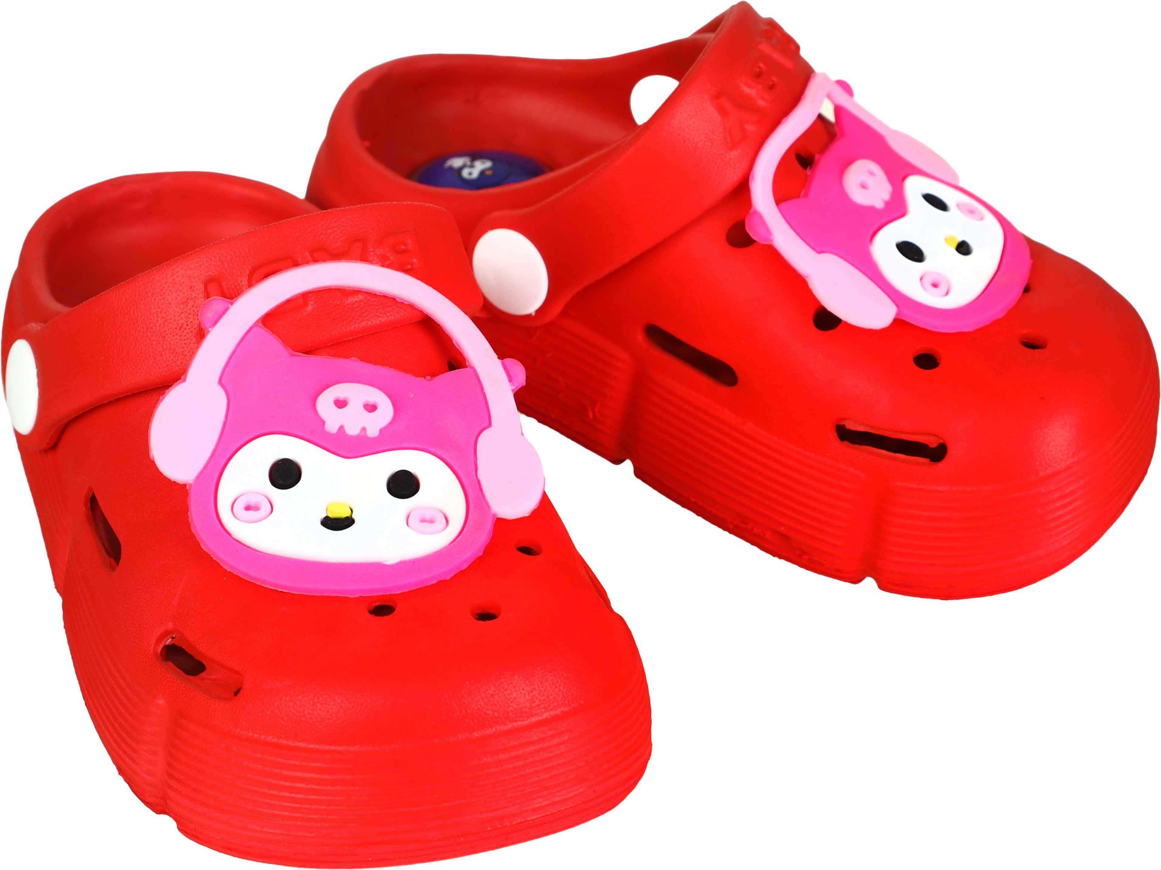 Plastic Clog Slipper for Girls, 23 EU - Red