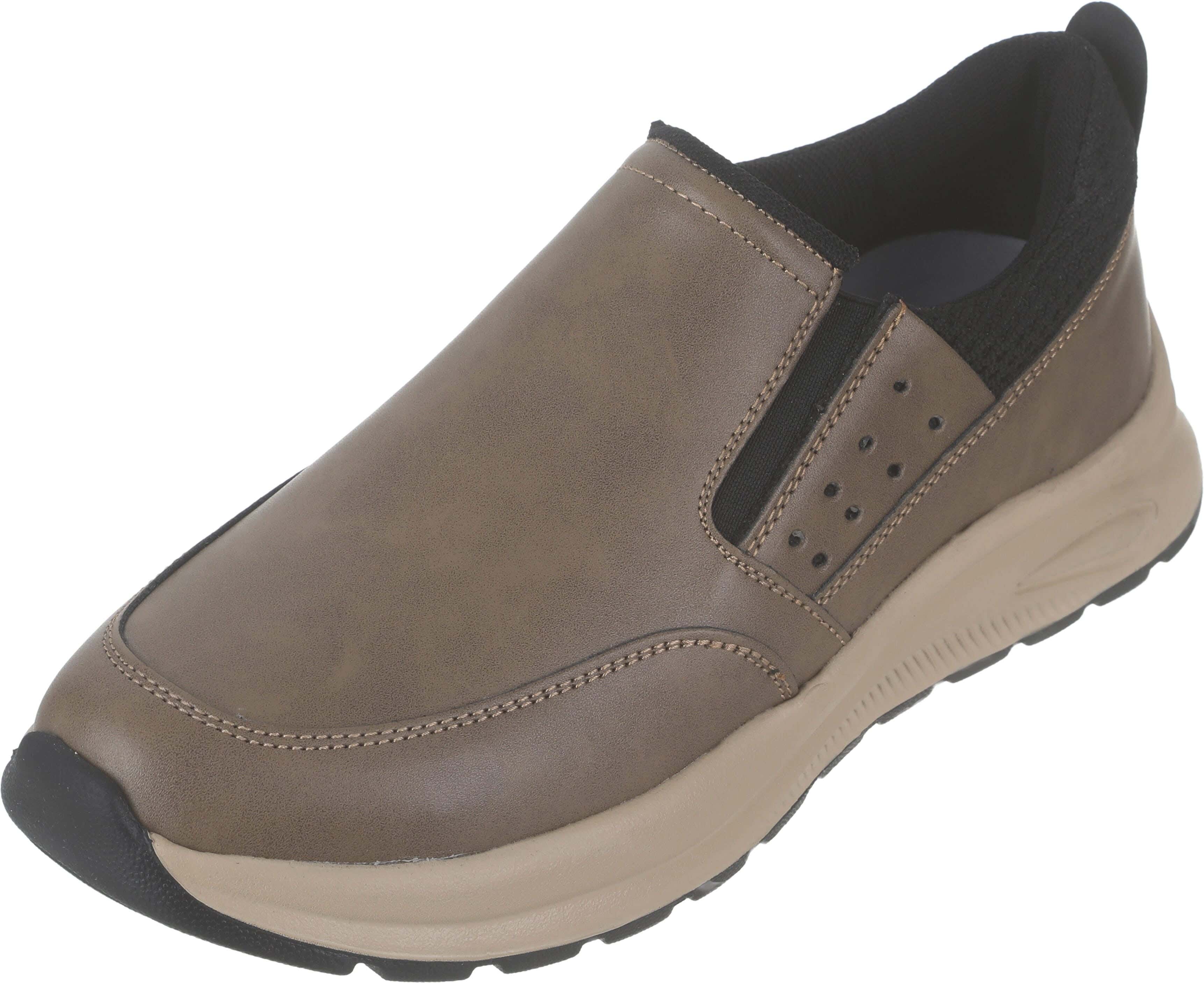HD Faux Leather Slip On Shoes For Men